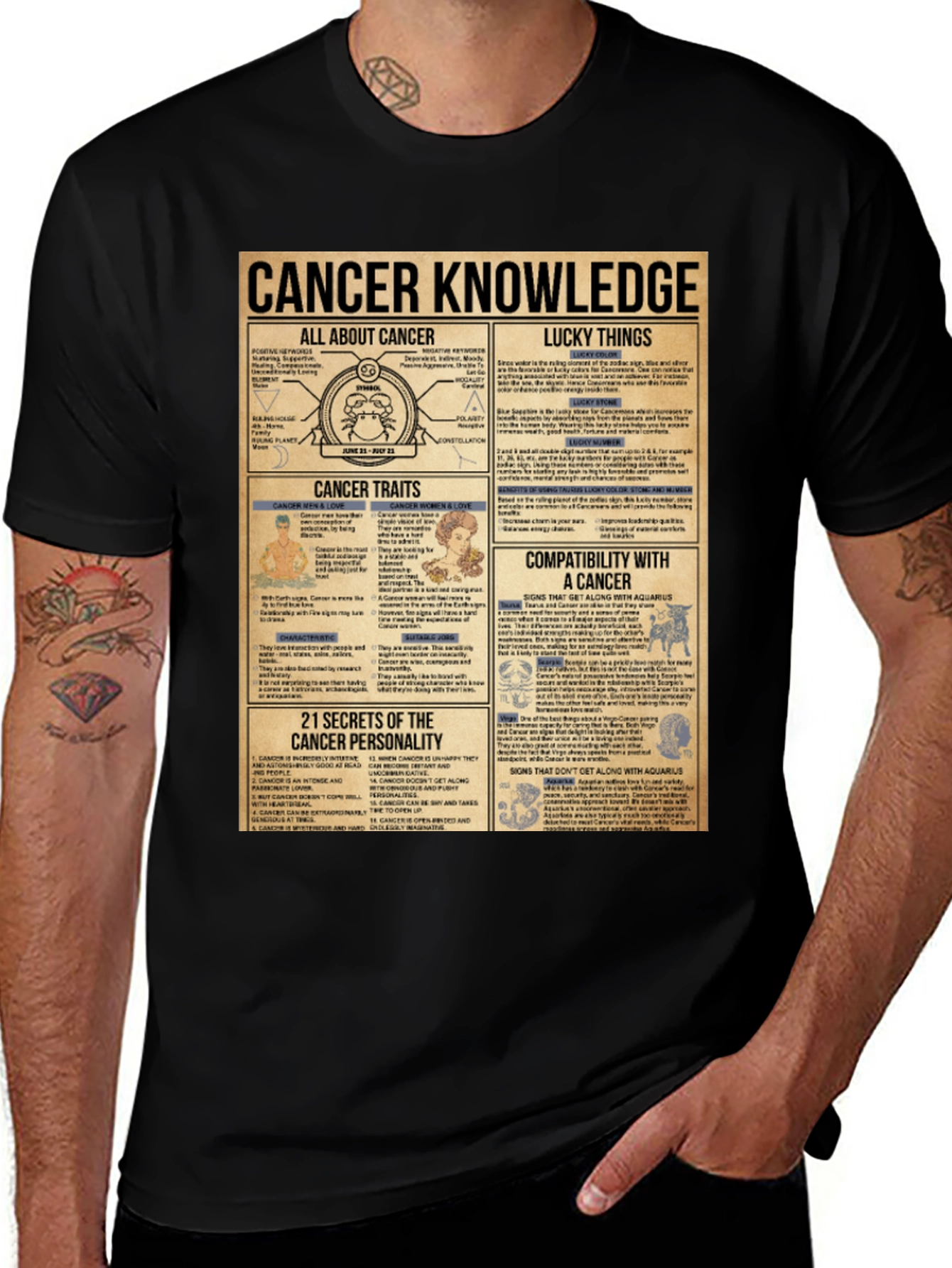 Cancer Zodiac Knowledge T-Shirt