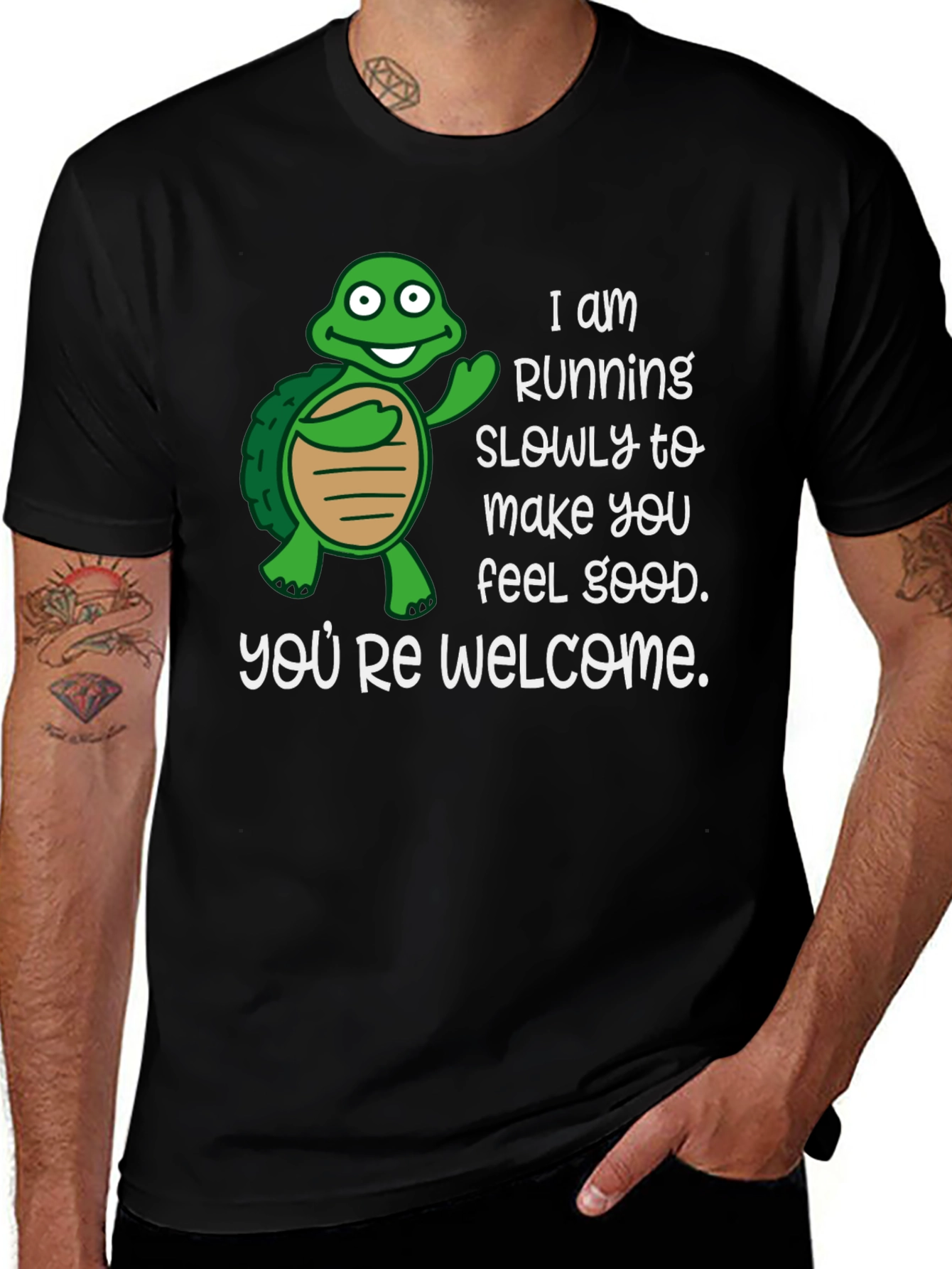 Variant 2 of Funny Turtle Running Slowly T-Shirt 
