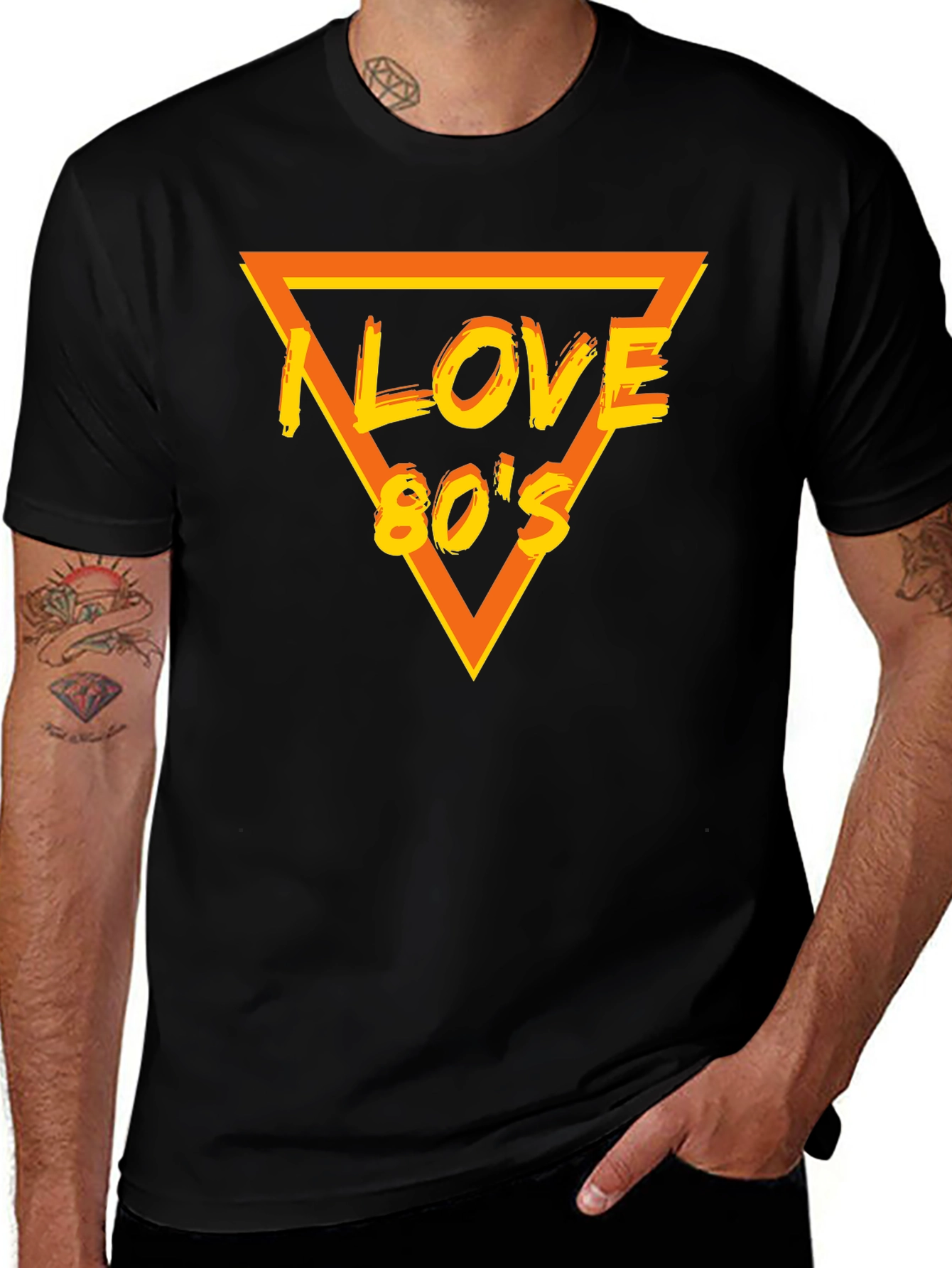 Variant 28 of I Love 80's Black T-Shirt - Retro Style!