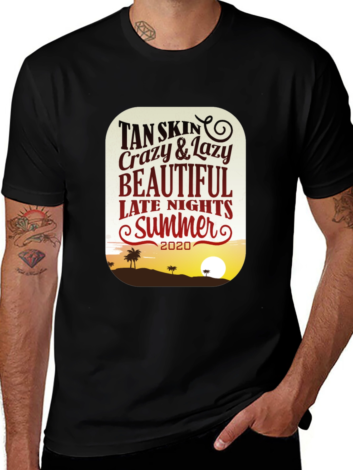 Variant 22 of Tan Skin Crazy Lazy Summer 2020 T-Shirt
