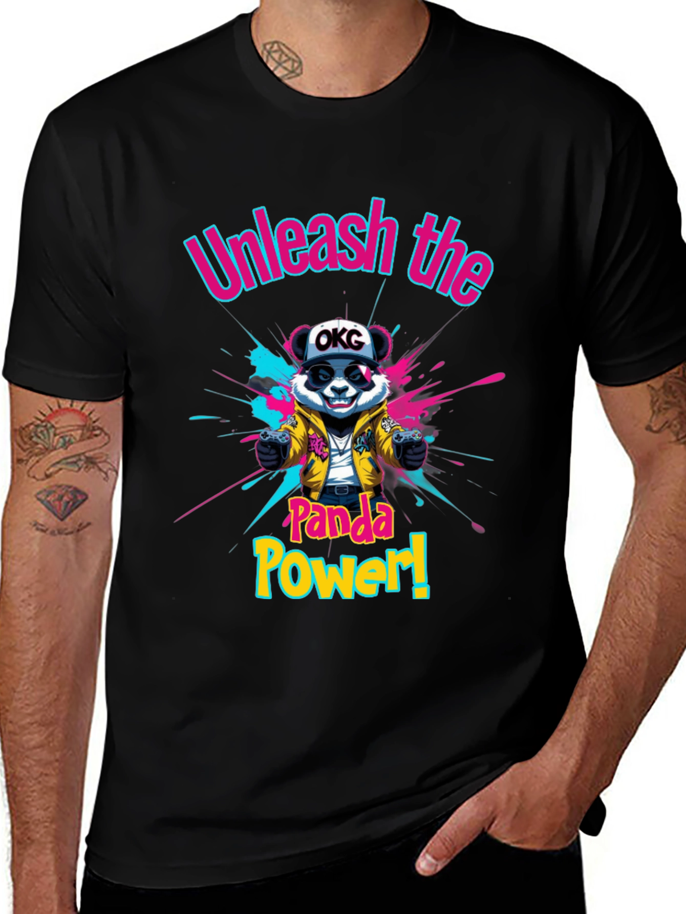 Variant 11 of Unleash the Panda Power Black T-Shirt