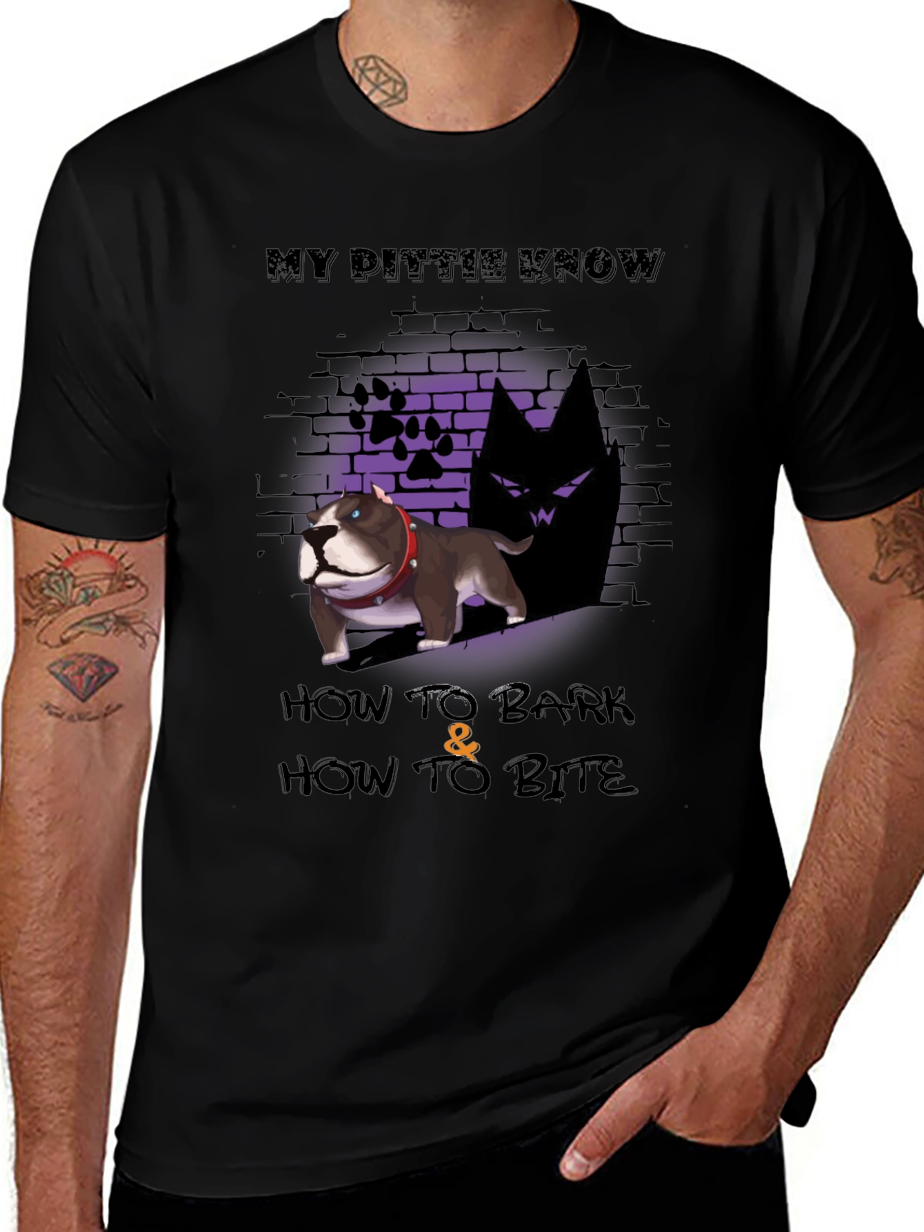 Variant 5 of My Pittie Knows How to Bark & Bite T-Shirt