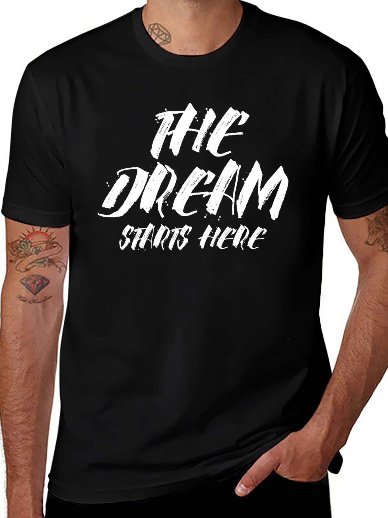 Variant 27 of Dream Starts Here Black Graphic Tee