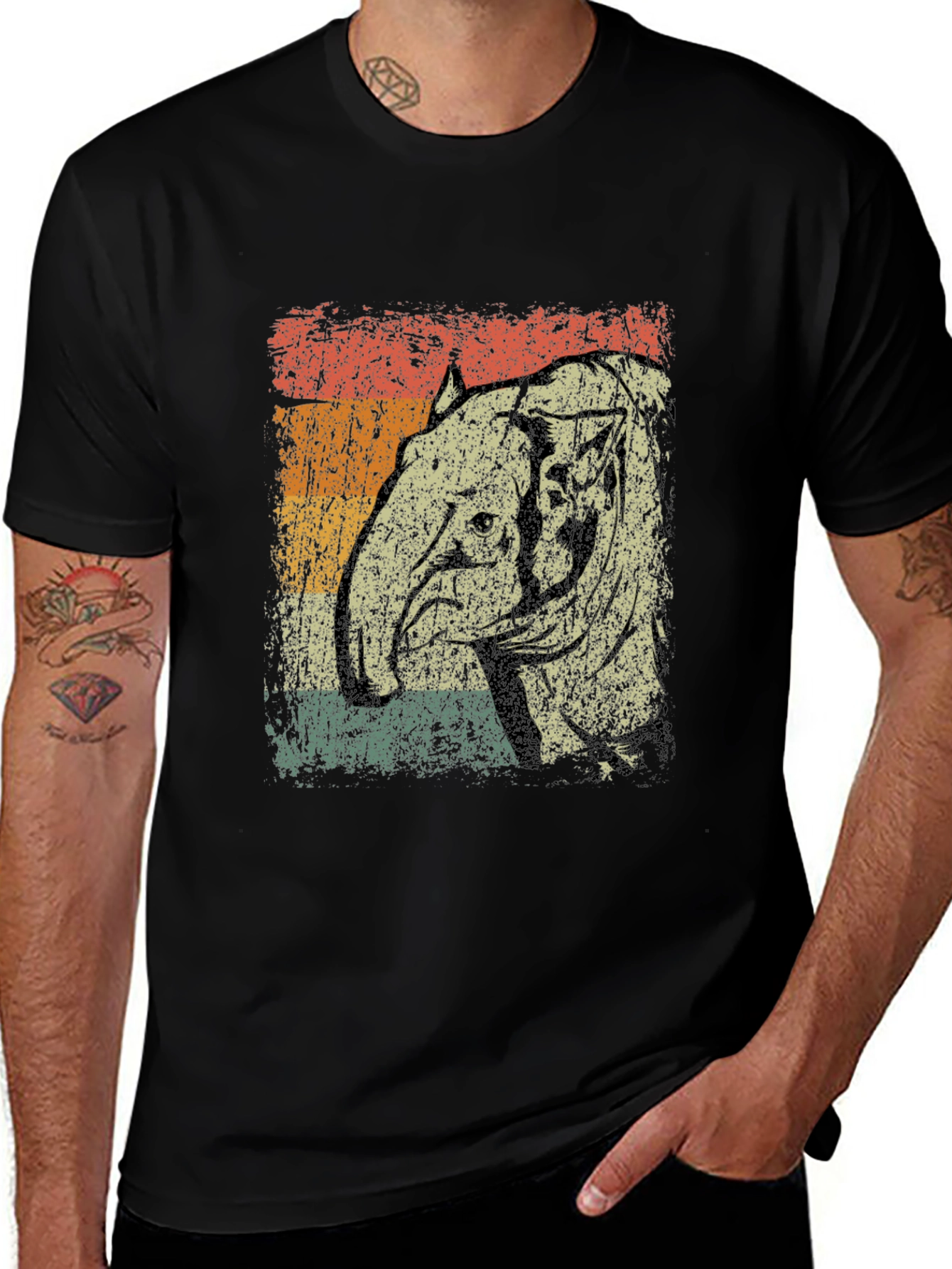 Variant 4 of Vintage Tapir Graphic T-Shirt - Retro Style