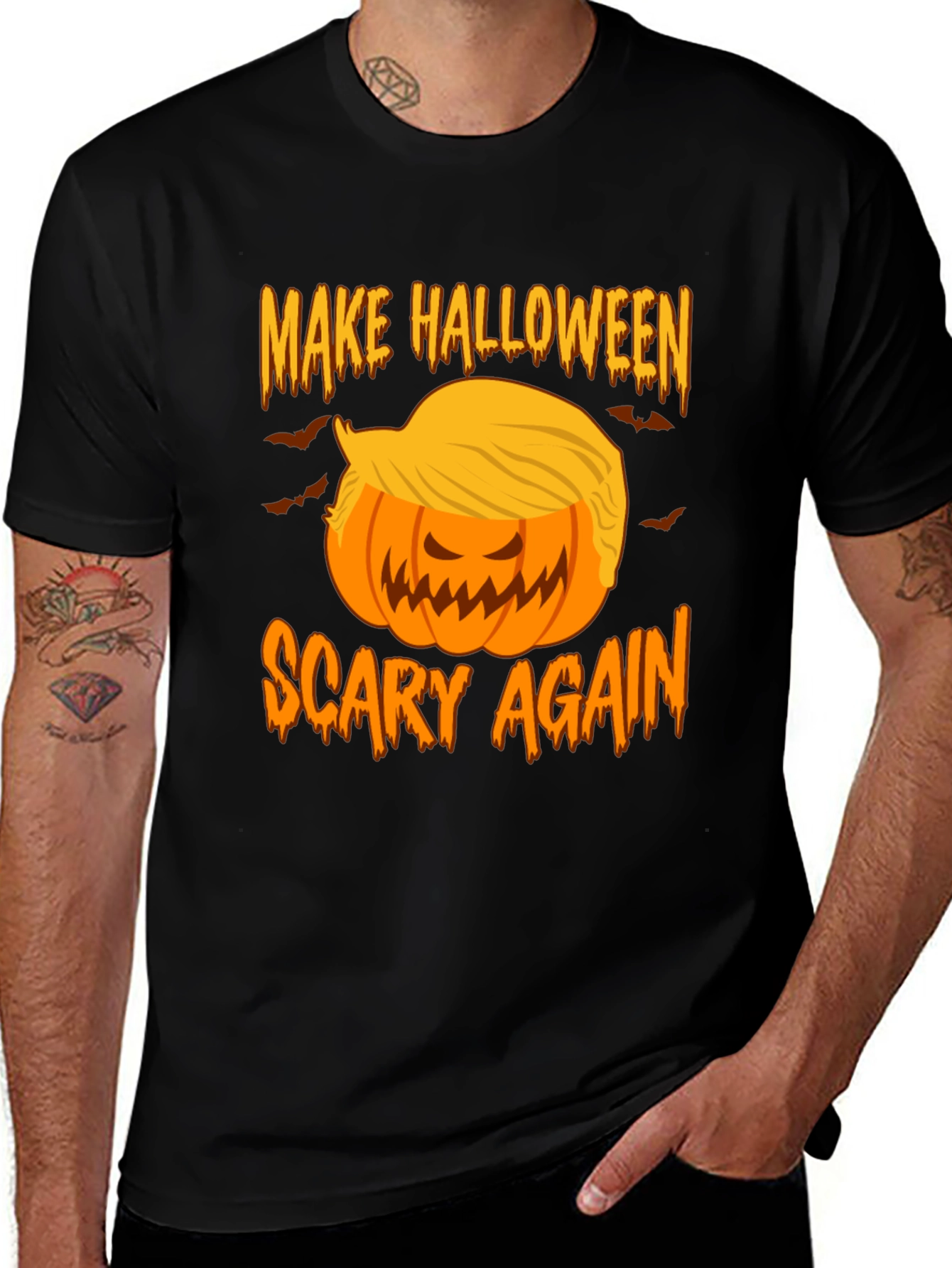 Variant 16 of Make Halloween Scary Again - Funny Pumpkin T-Shirt
