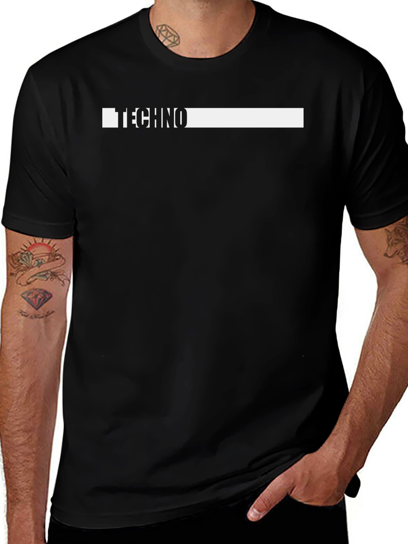 Variant 17 of Techno Graphic Tee - Cool Minimalist Design