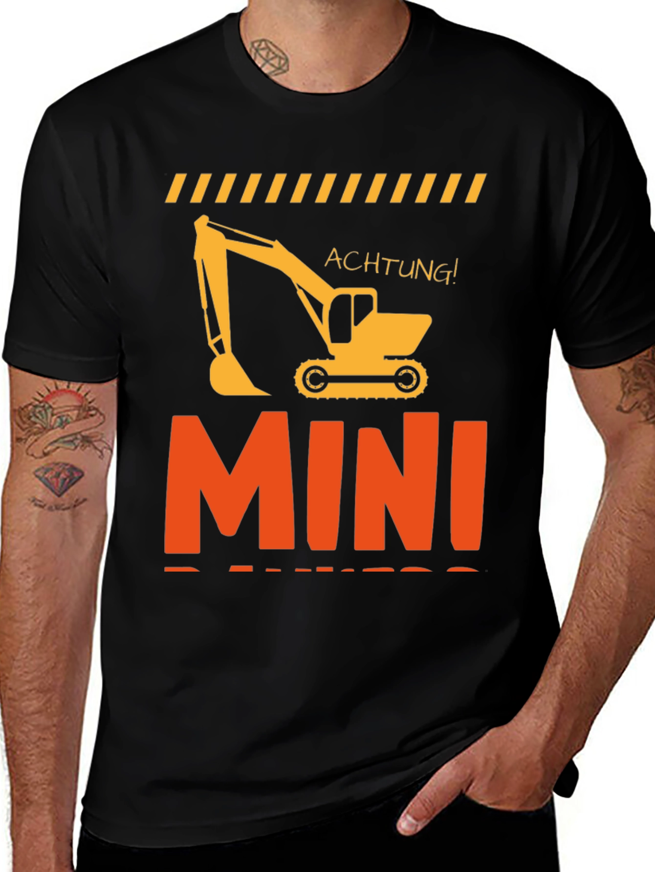 Mini Excavator T-Shirt, Construction Worker Tee