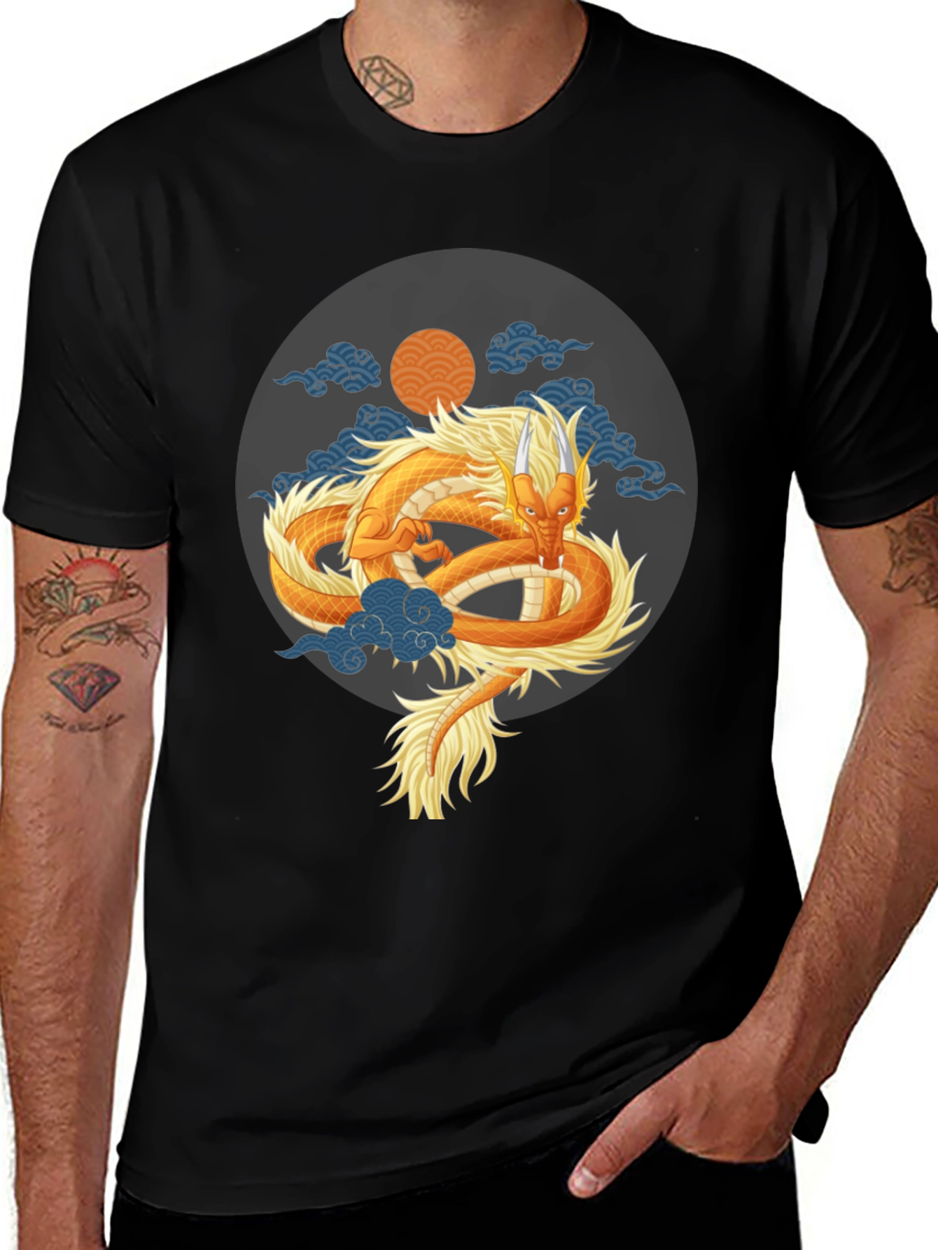 Variant 17 of Dragon Graphic Tee - Eastern Style