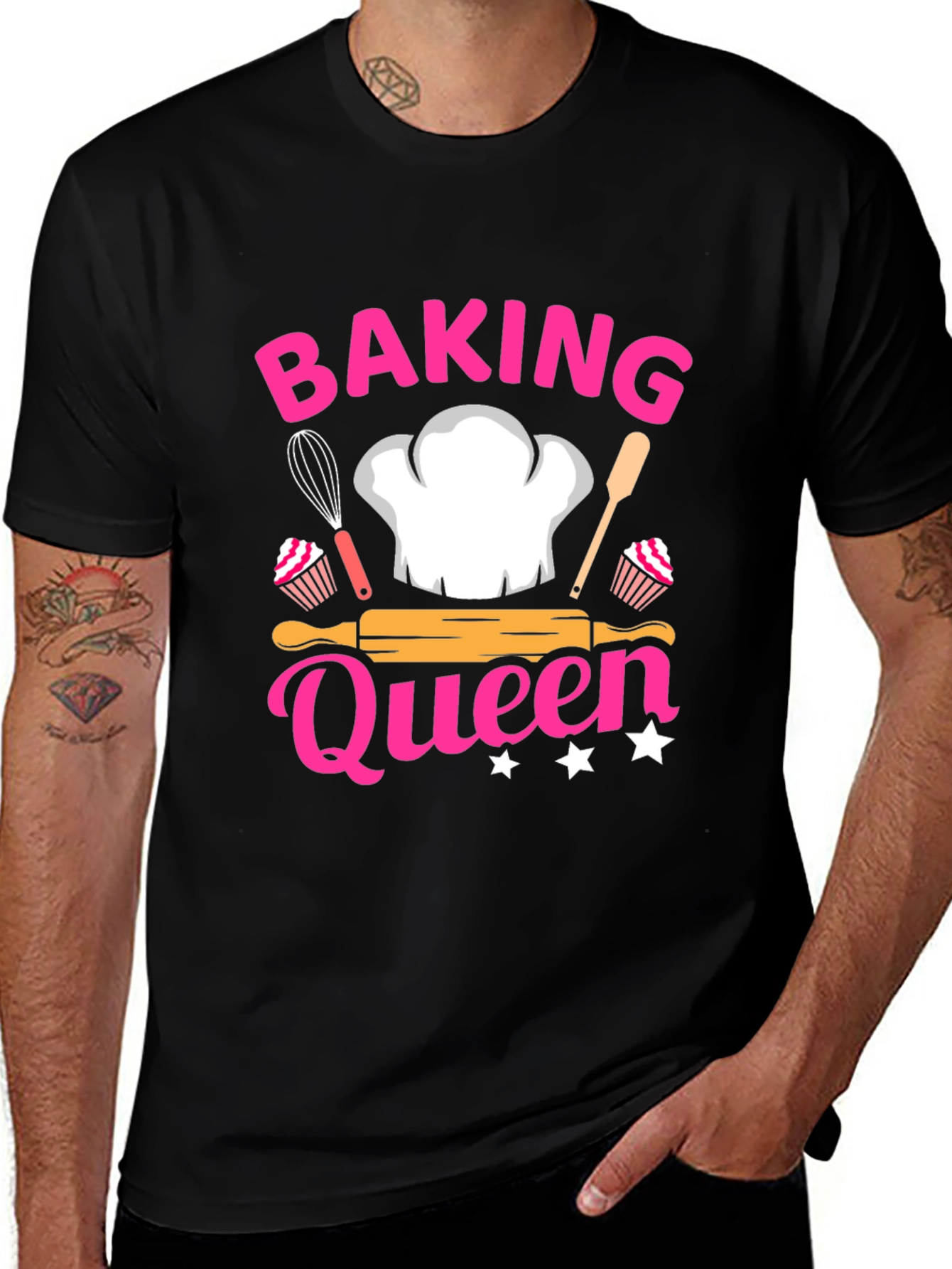 Variant 8 of Baking Queen Black T-Shirt