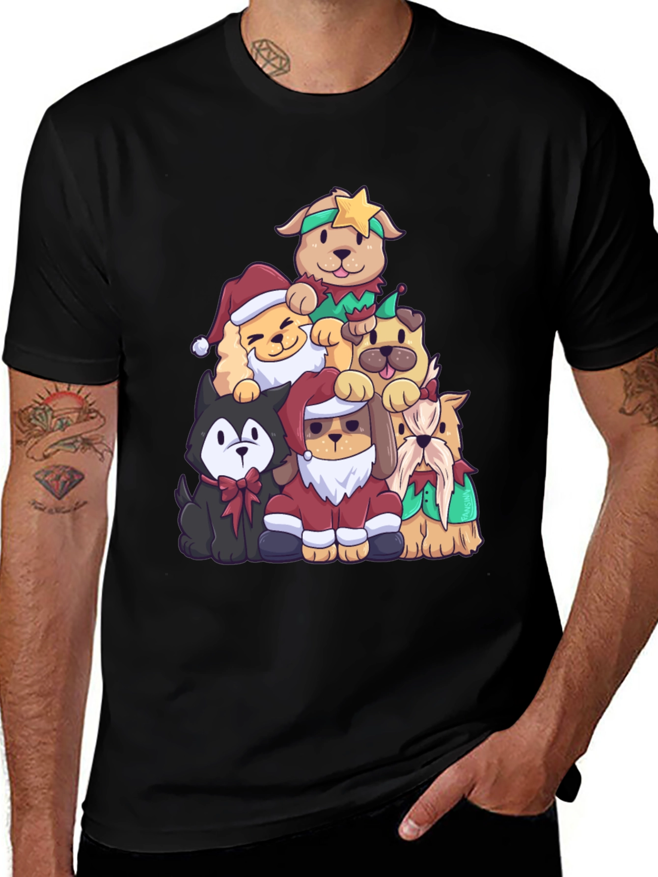 Variant 4 of Holiday Dogs T-Shirt