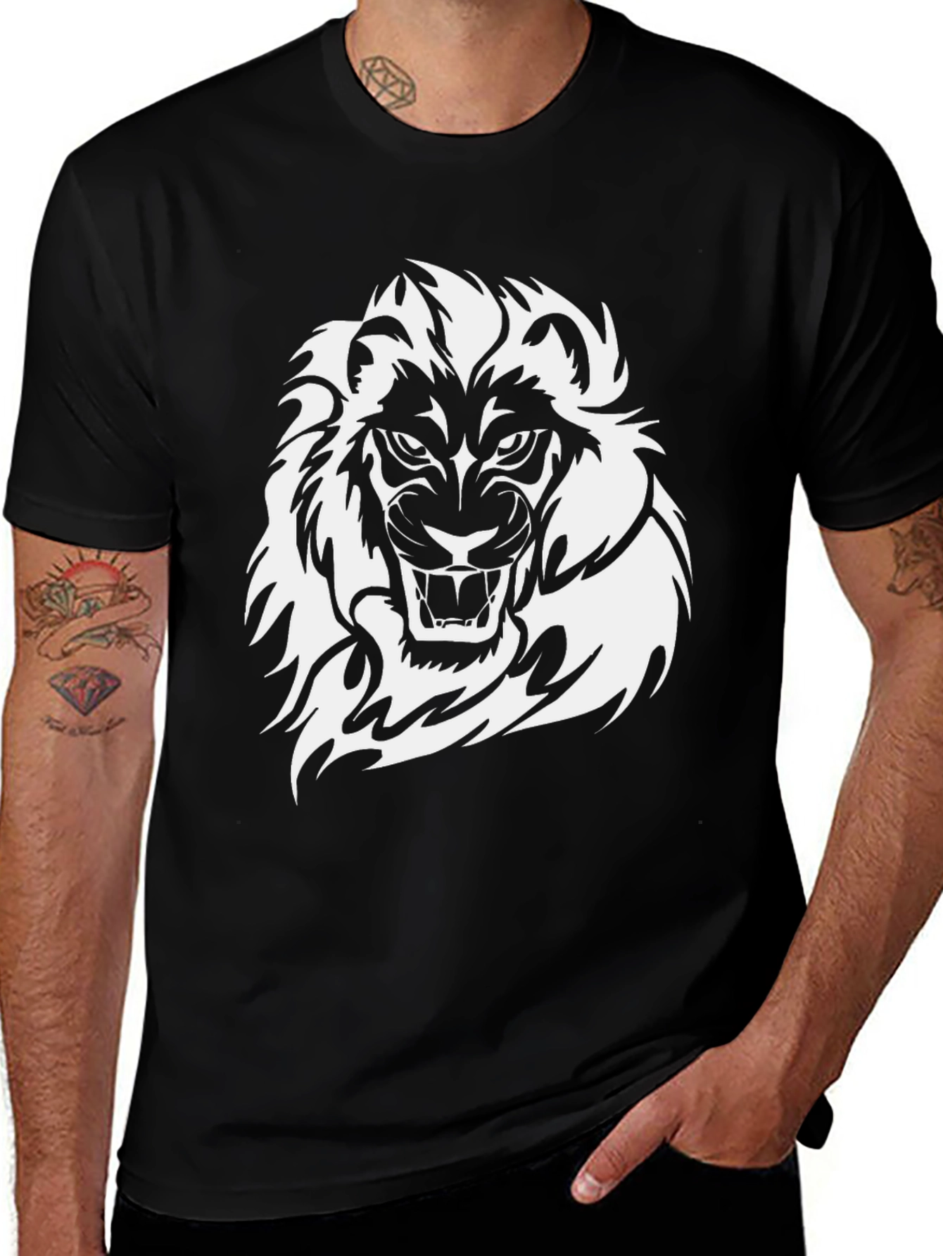 Variant 24 of Lion Graphic Print T-Shirt