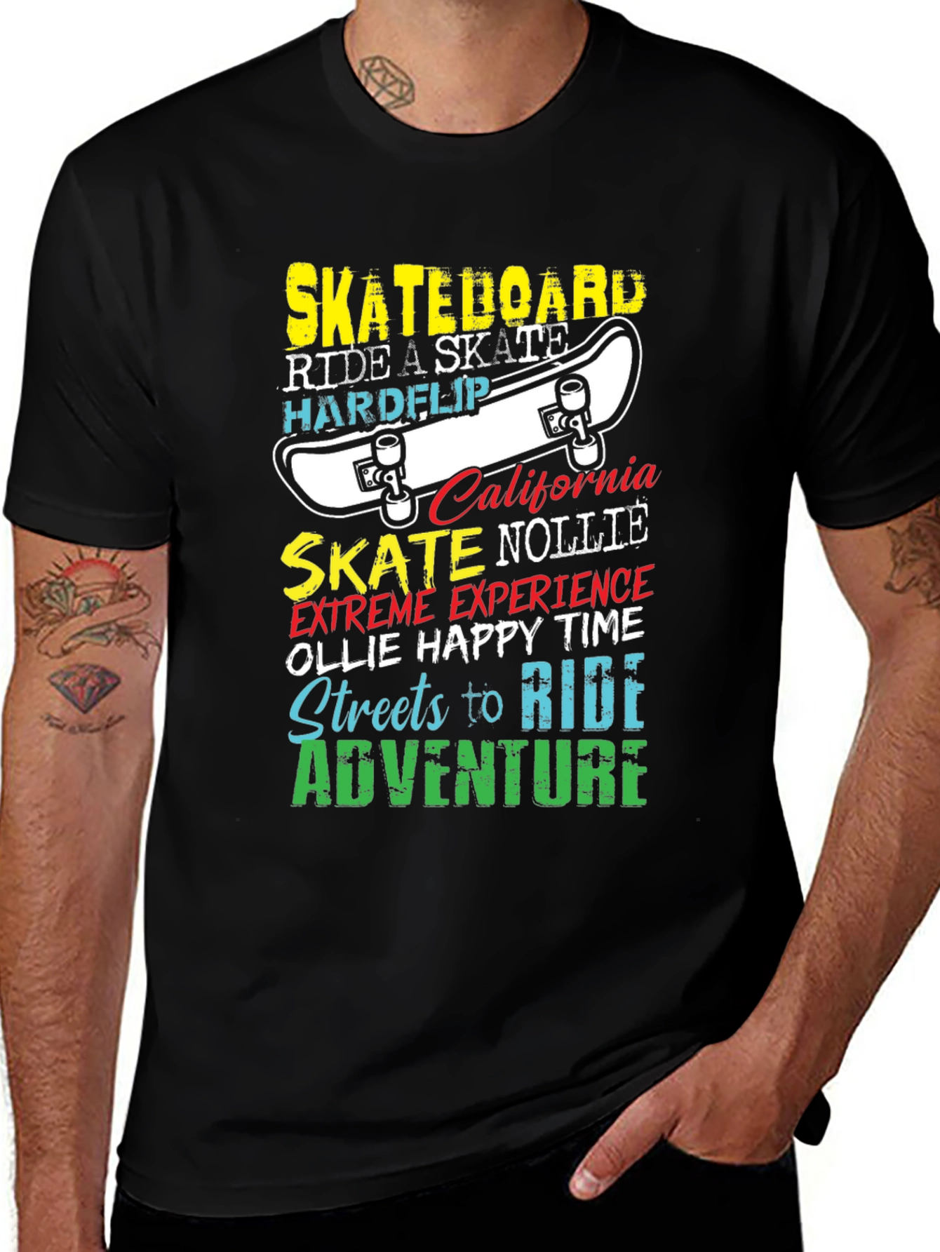 Variant 26 of Skateboard Graphic T-Shirt - Ride in Style!
