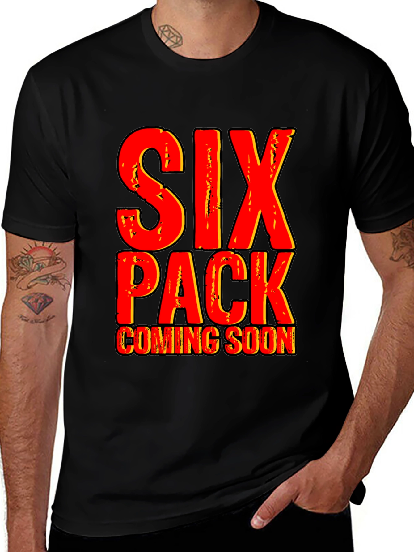 Variant 26 of Six Pack Coming Soon Funny Graphic Tee