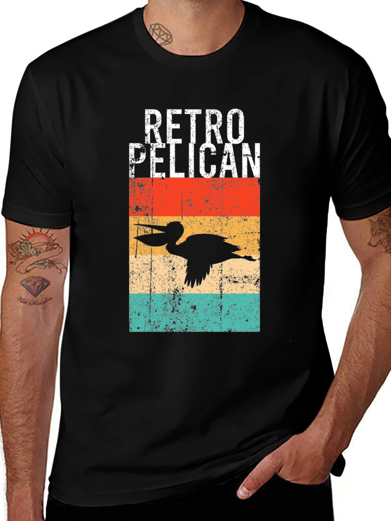 Variant 19 of Retro Pelican Graphic Tee