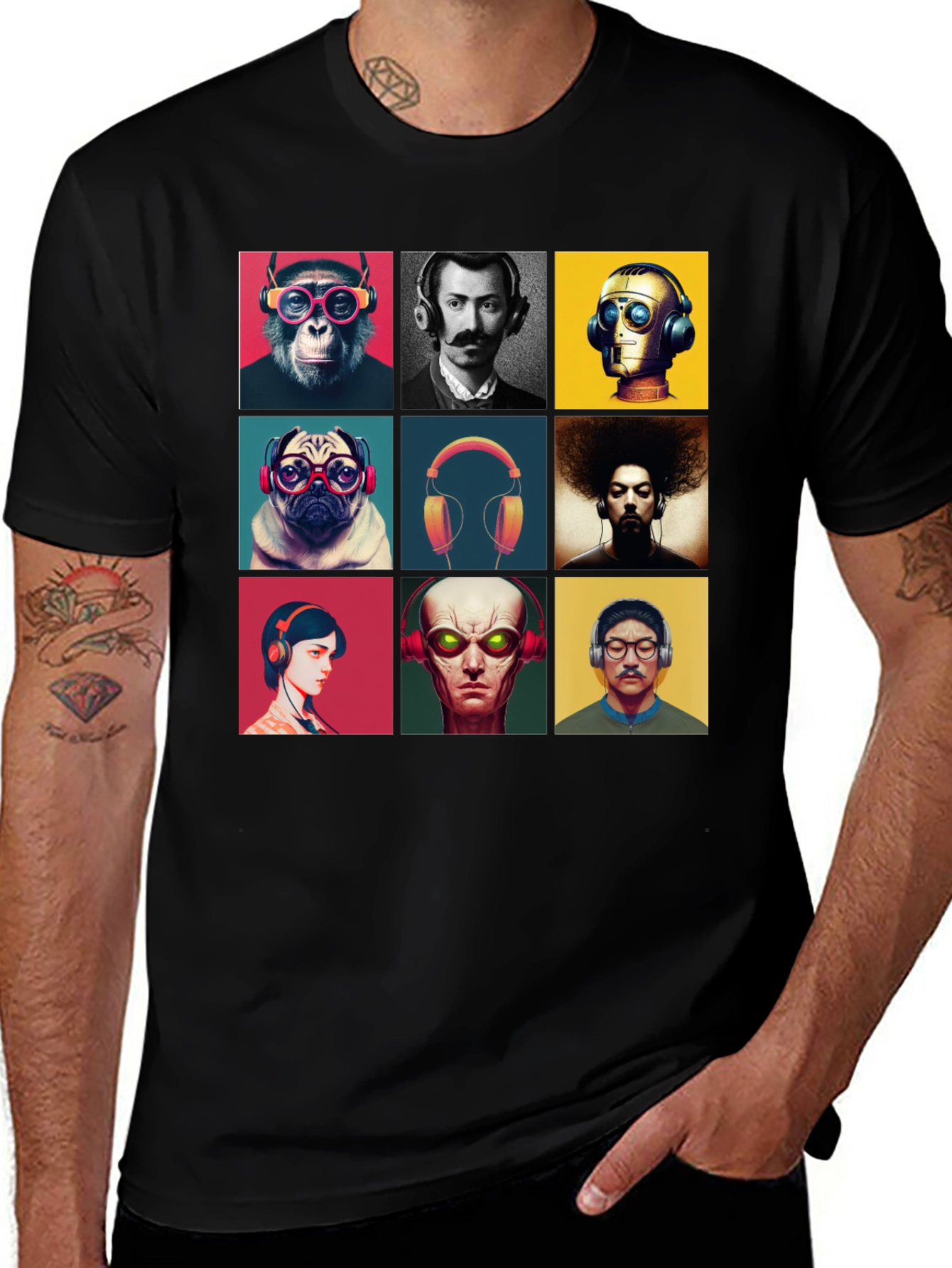 Variant 4 of Nine Heads T-Shirt