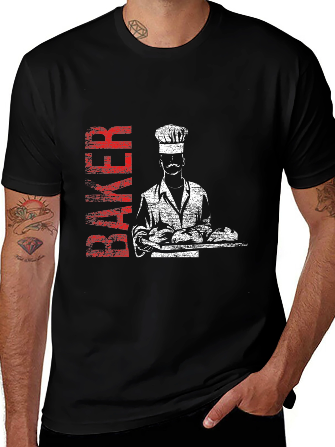 Variant 25 of Baker Graphic Tee - Cool Chef T-Shirt
