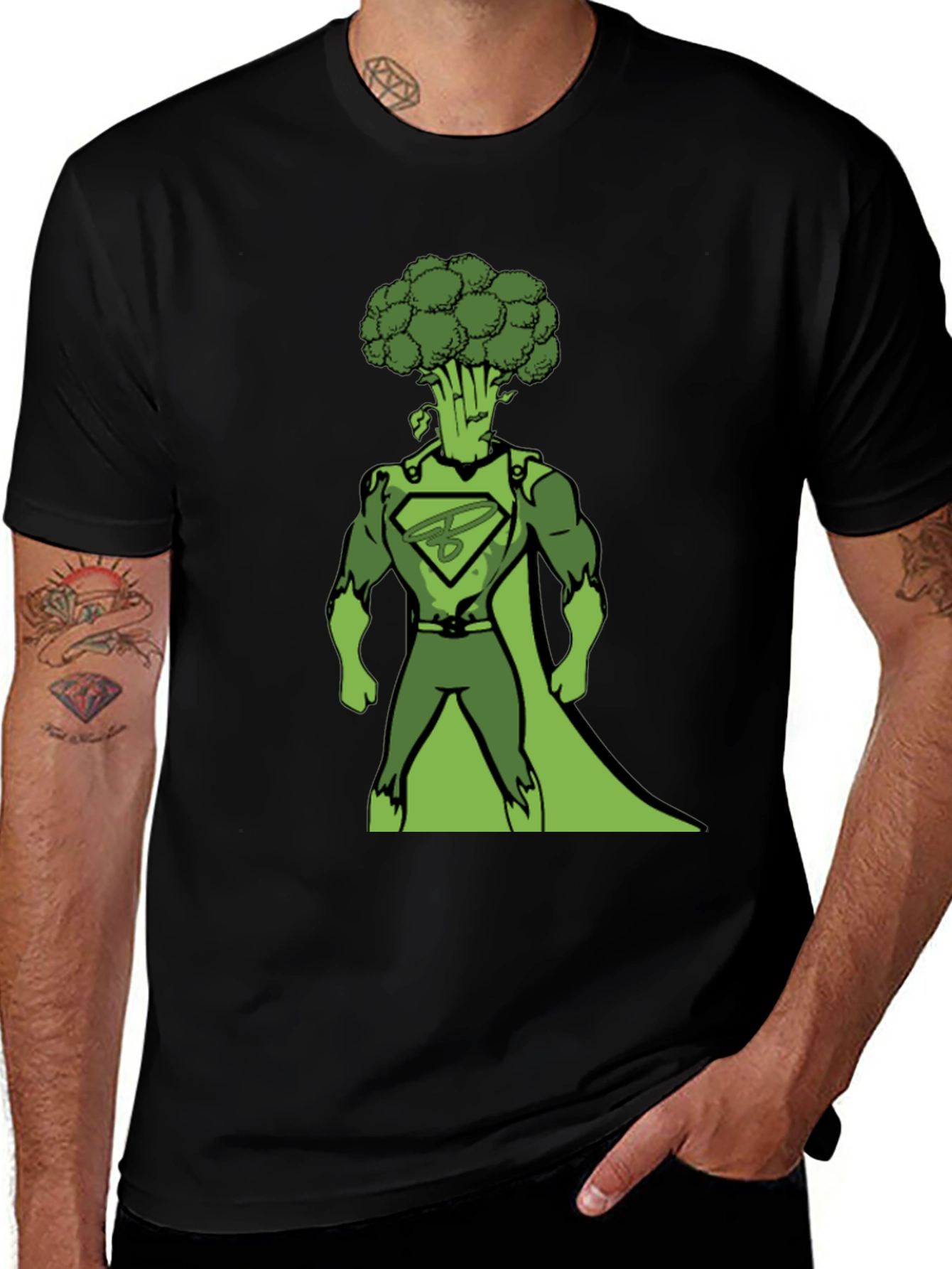 Broccoli Superhero T-Shirt