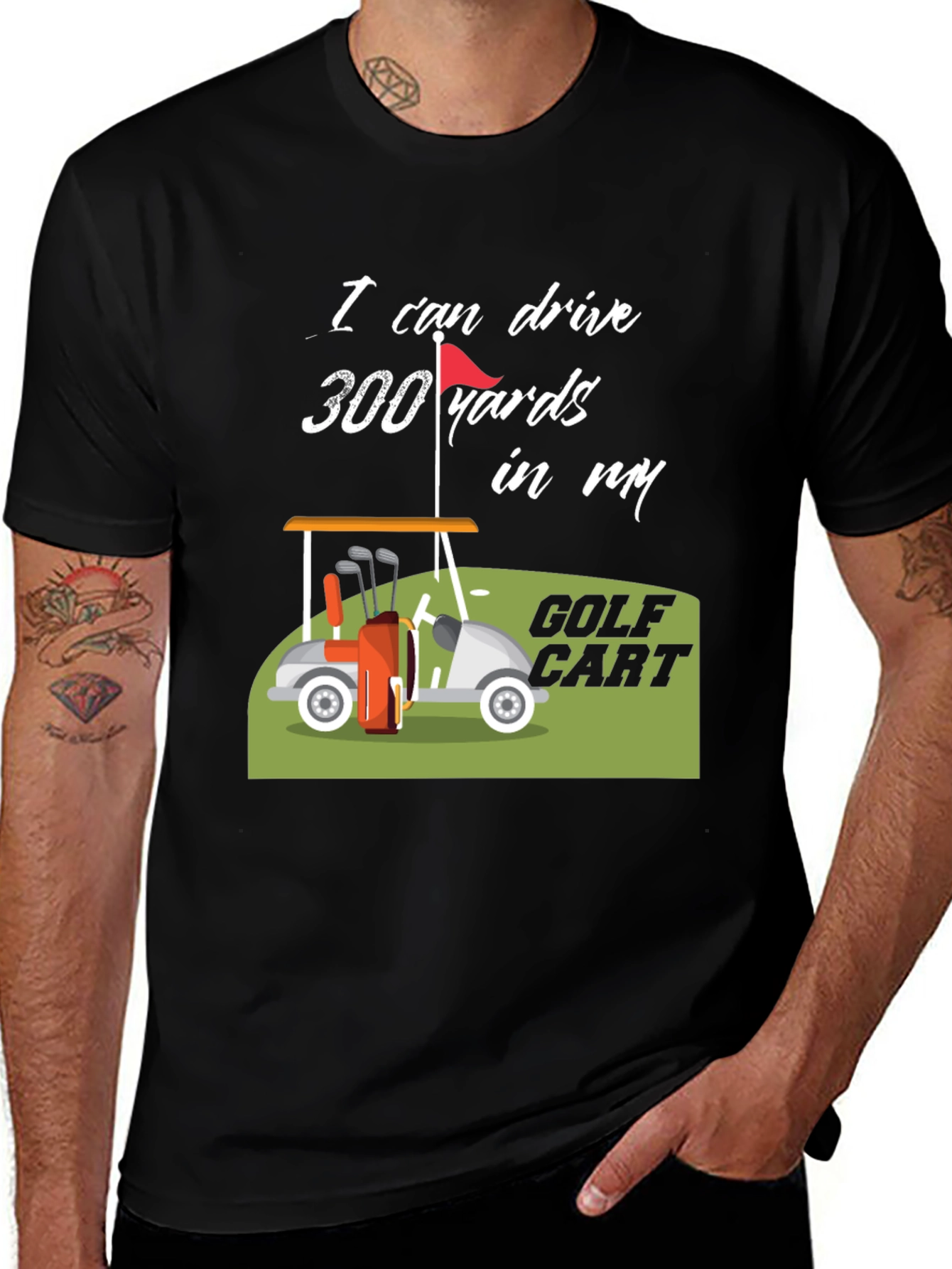 Variant 8 of Golf Cart 300 Yards Funny T-Shirt