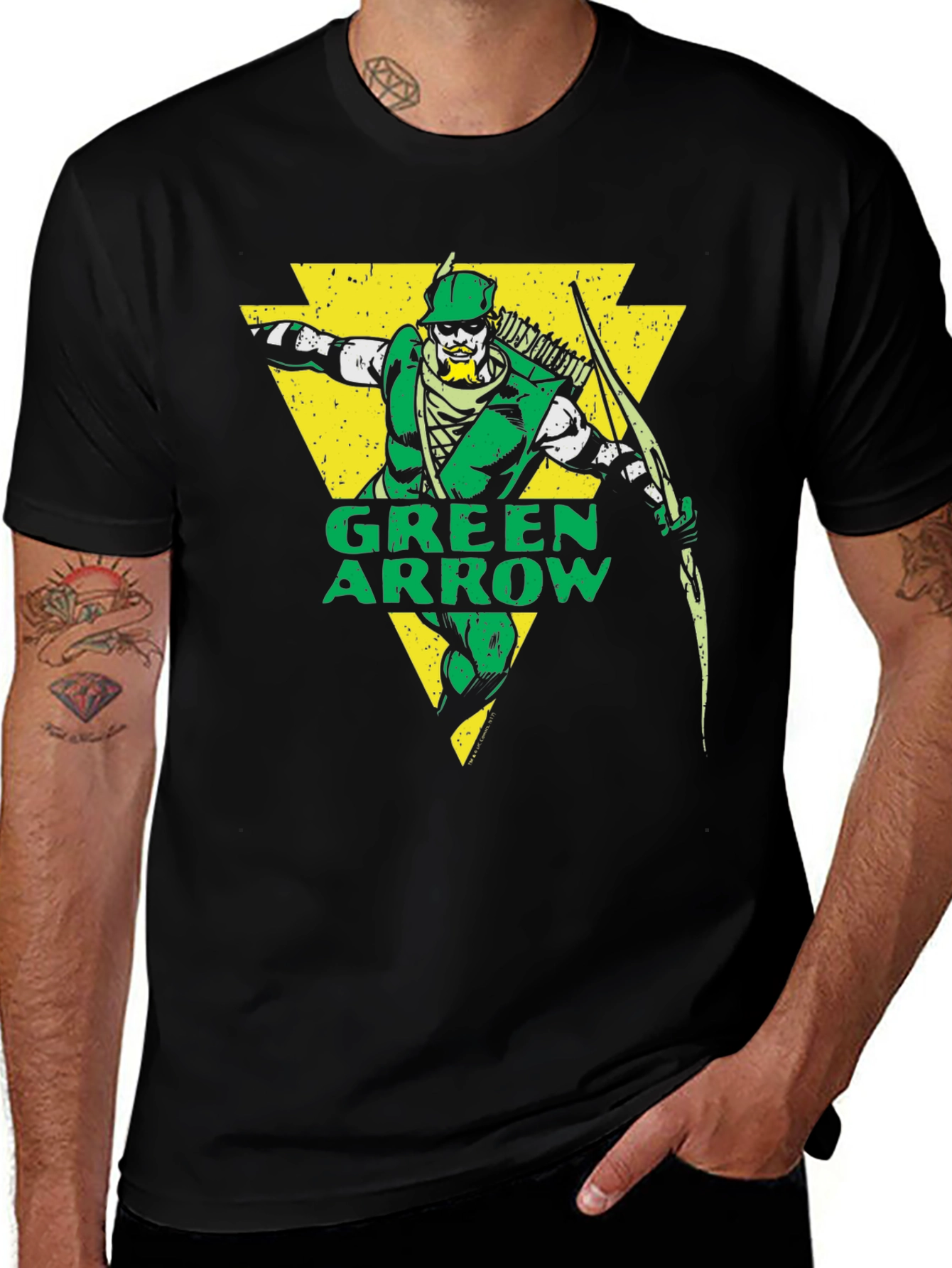 Green Arrow T-Shirt - Superhero Arrow Graphic Tee