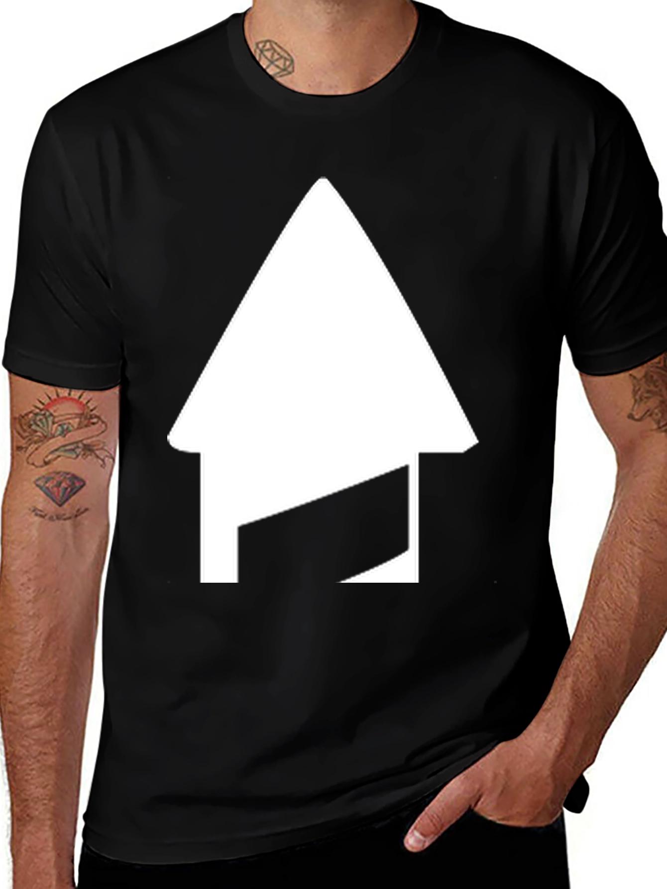 Variant 23 of Abstract House Graphic Tee - Modern Minimalist Shirt