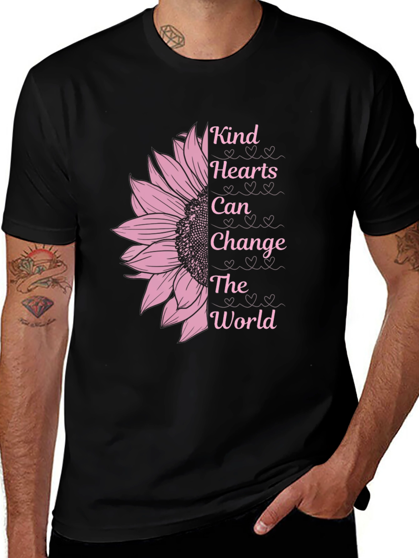 Variant 6 of Kind Hearts Sunflower Graphic T-Shirt