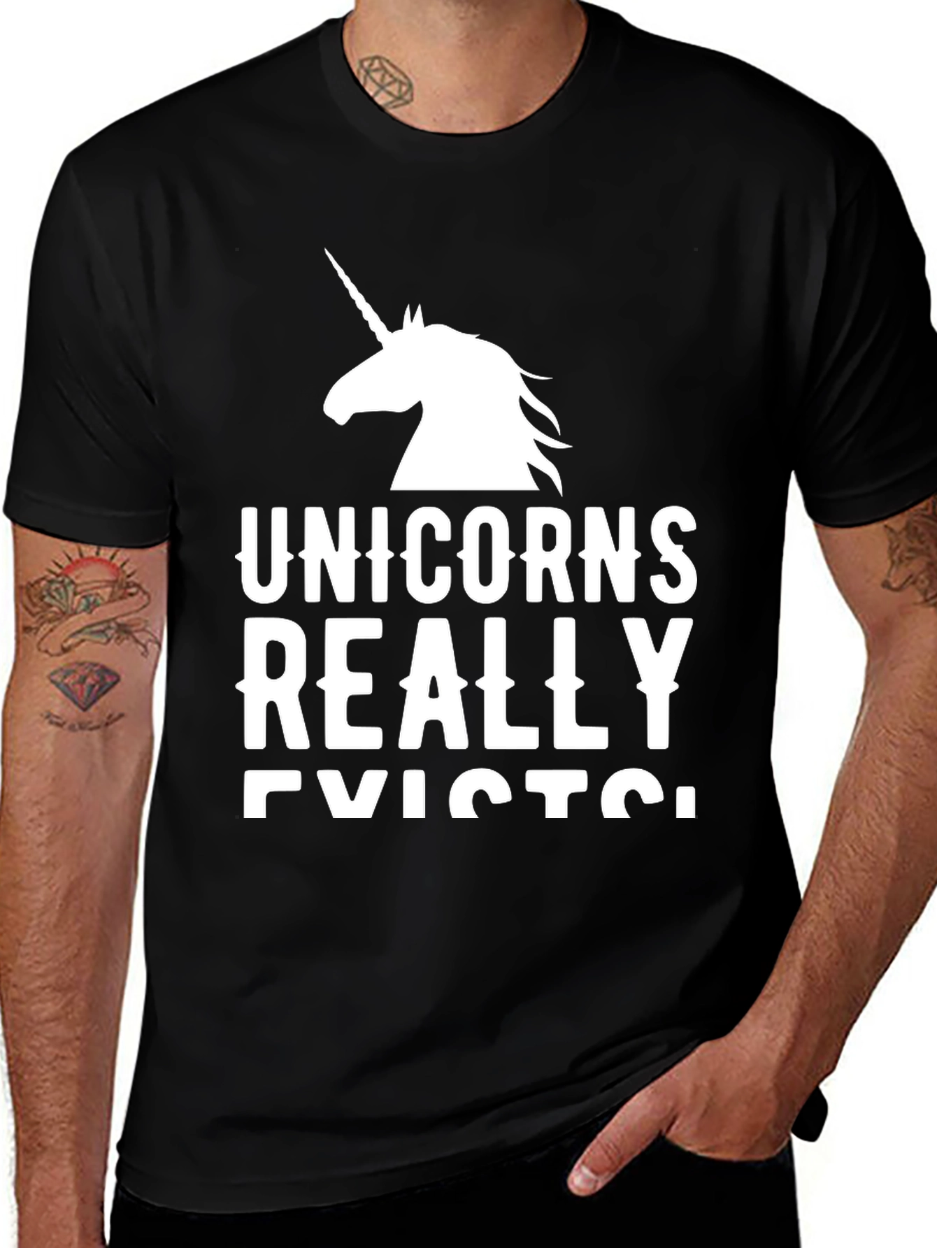Variant 19 of Unicorns Really Exist T-Shirt - Humor Tee
