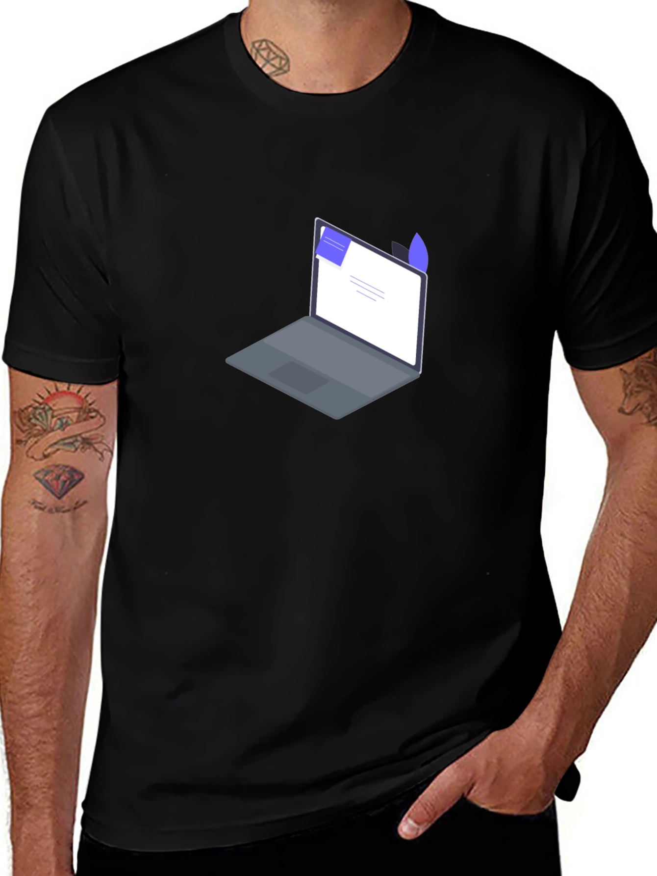 Variant 5 of Laptop Graphic T-Shirt - Modern Style