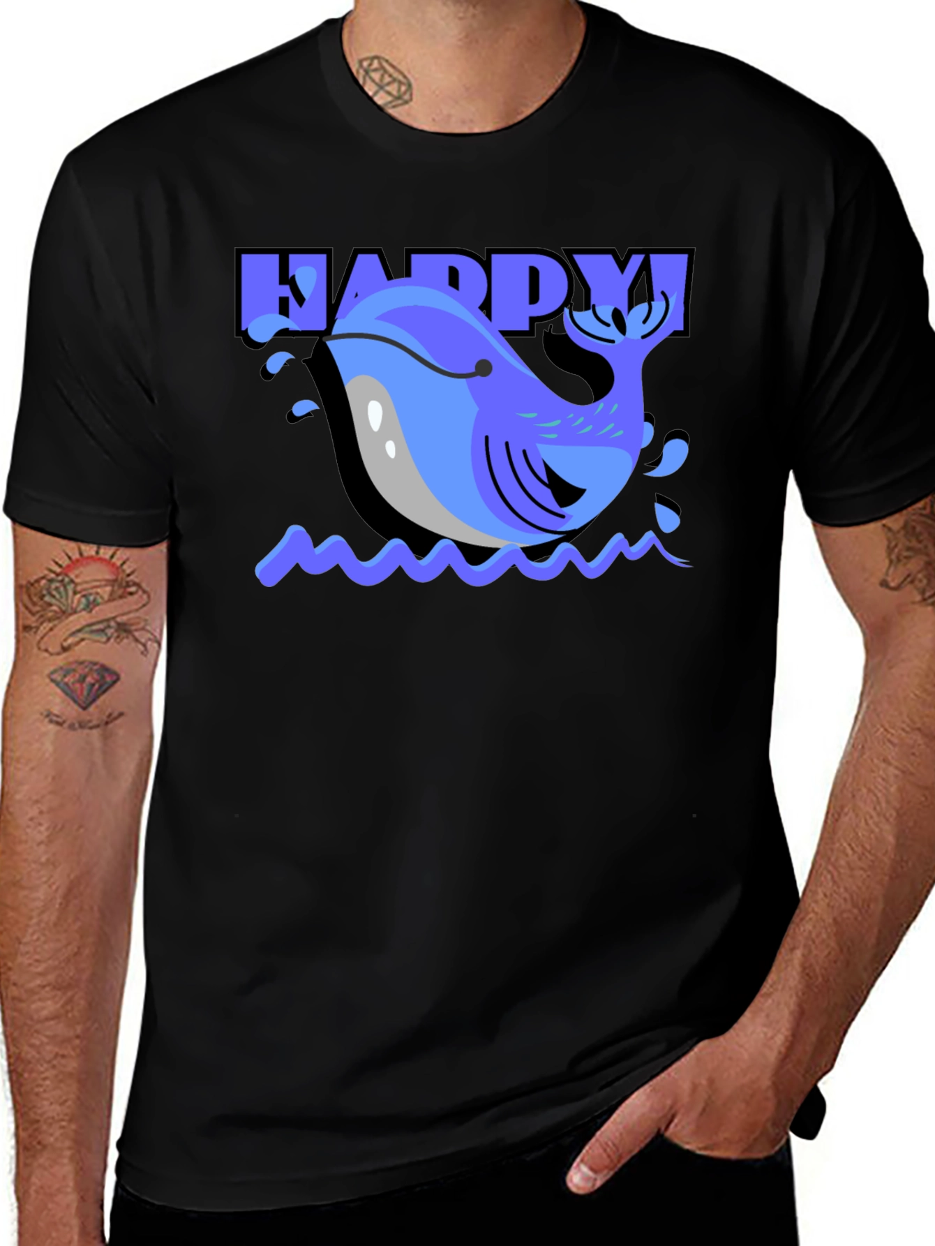 Variant 28 of Happy Whale Graphic T-Shirt