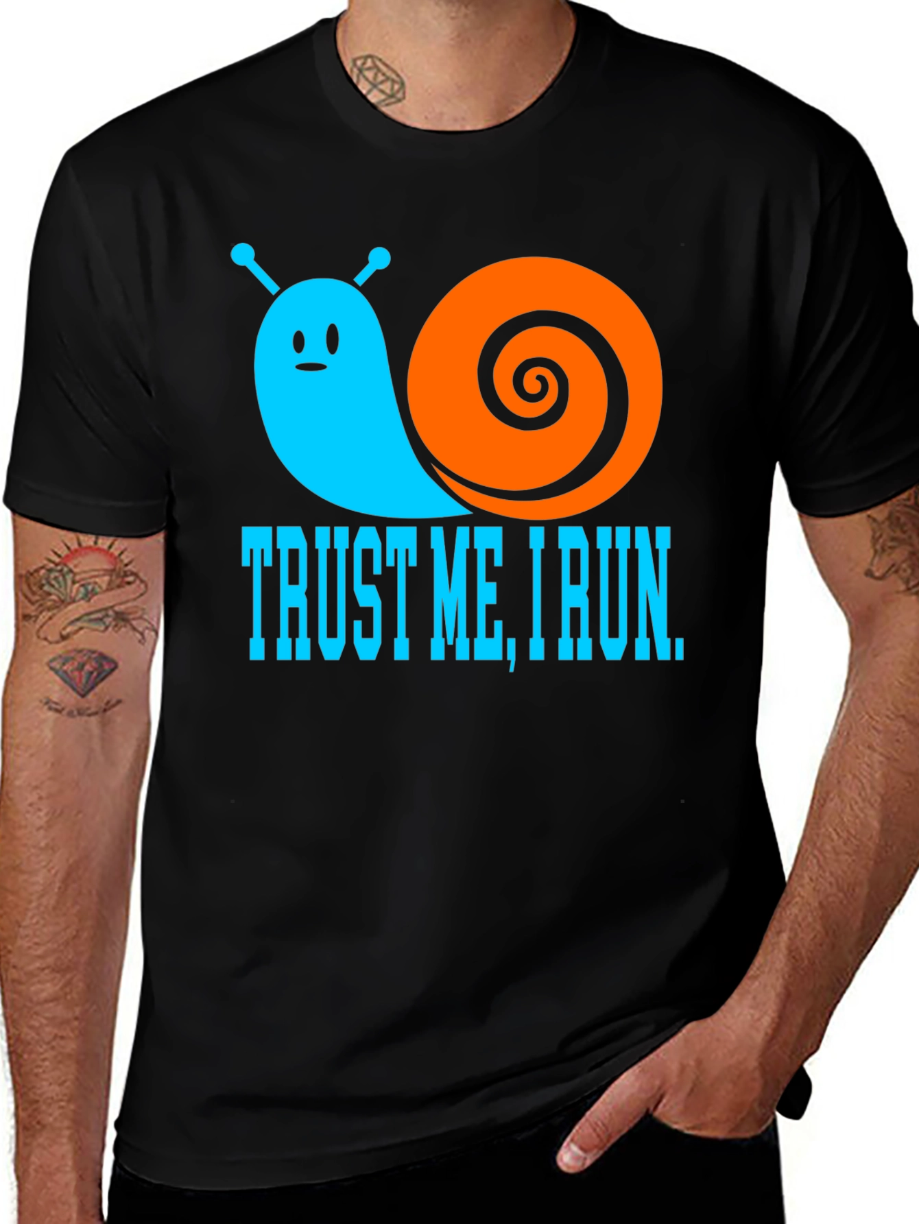 Variant 4 of Trust Me, I Run - Snail Graphic T-Shirt