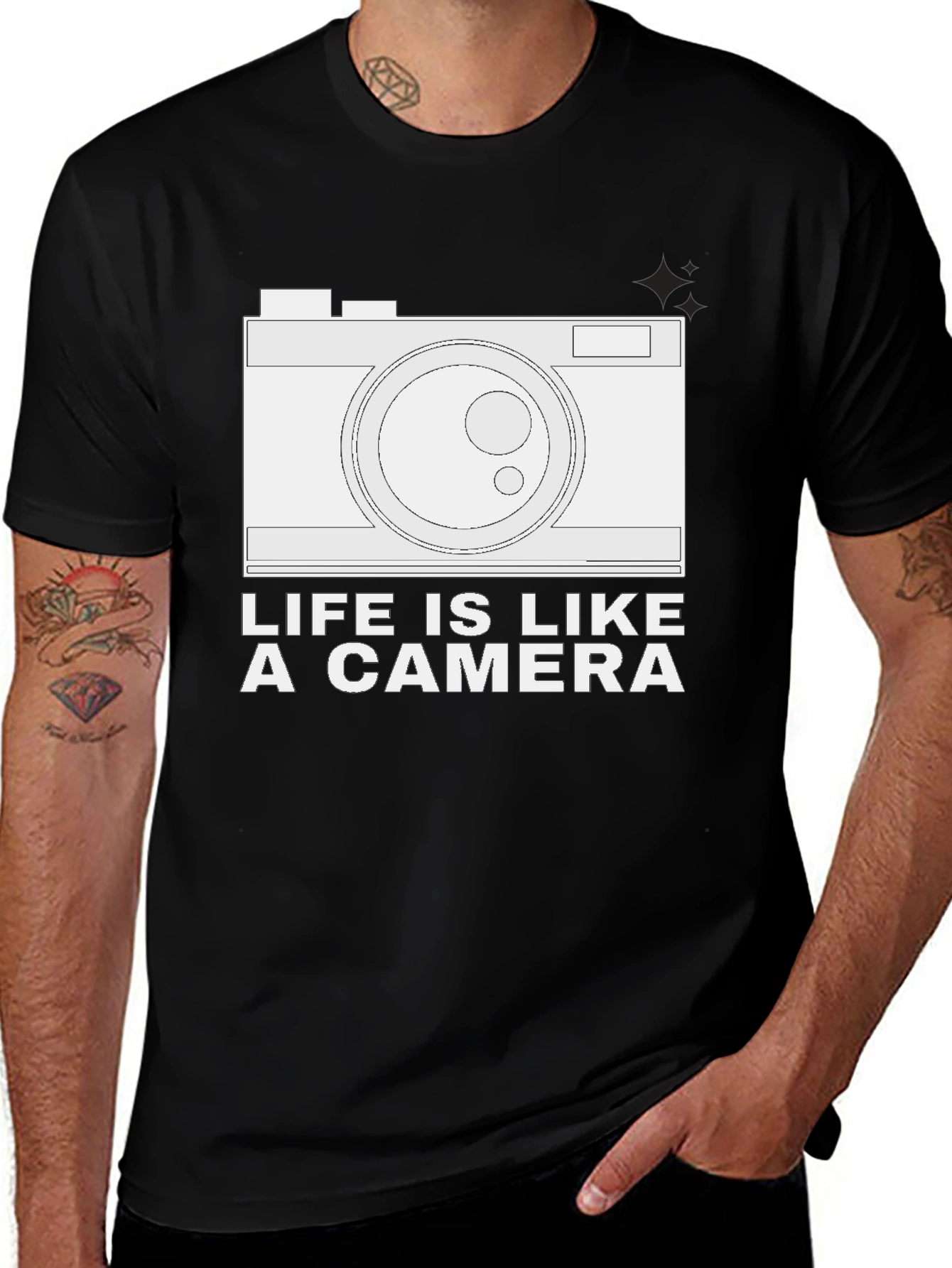 Variant 4 of Life is Like a Camera Graphic T-Shirt