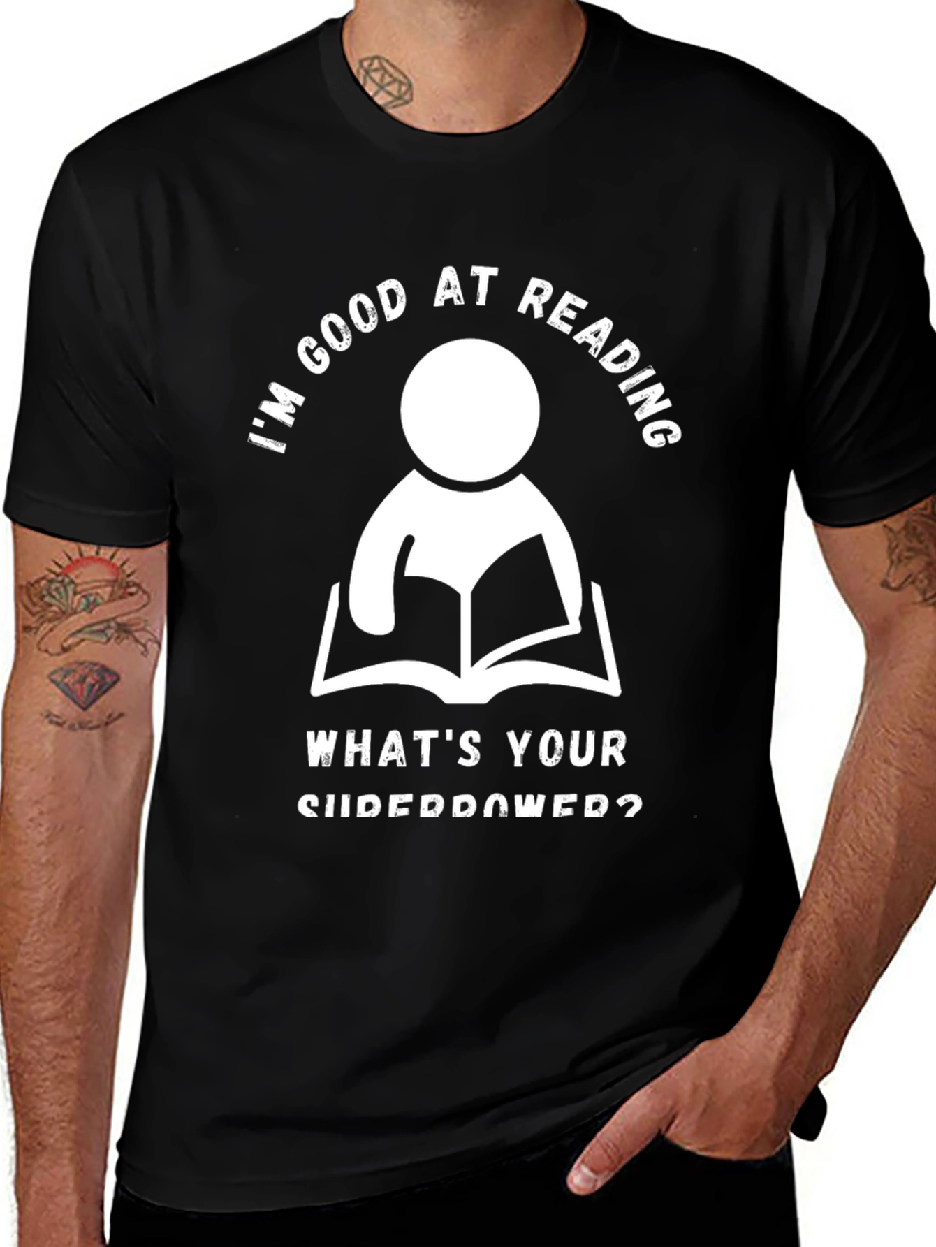 Variant 6 of I'm Good At Reading T-Shirt - Superpower Graphic Tee