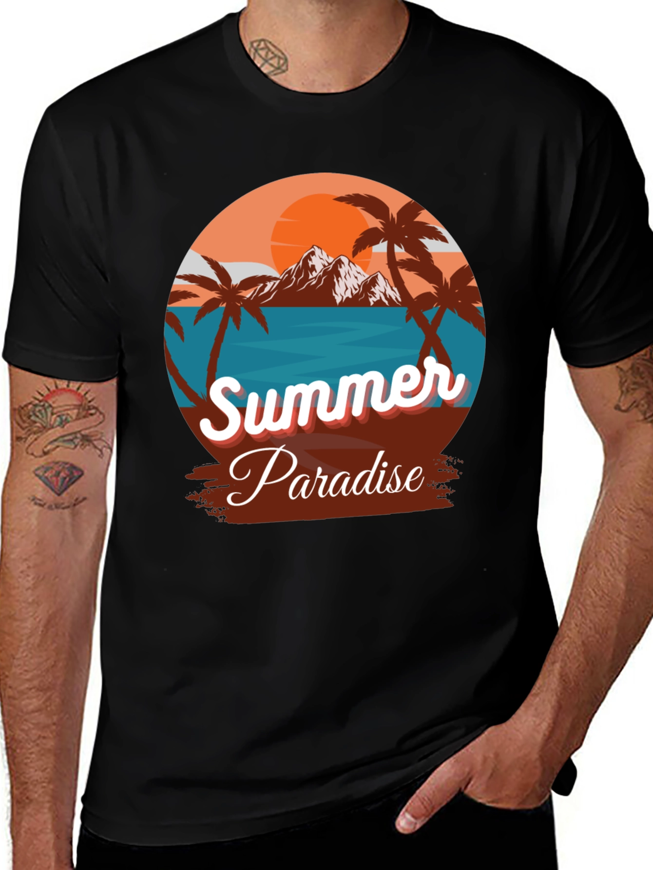 Variant 11 of Summer Paradise Graphic Tee - Tropical Beach Vibes