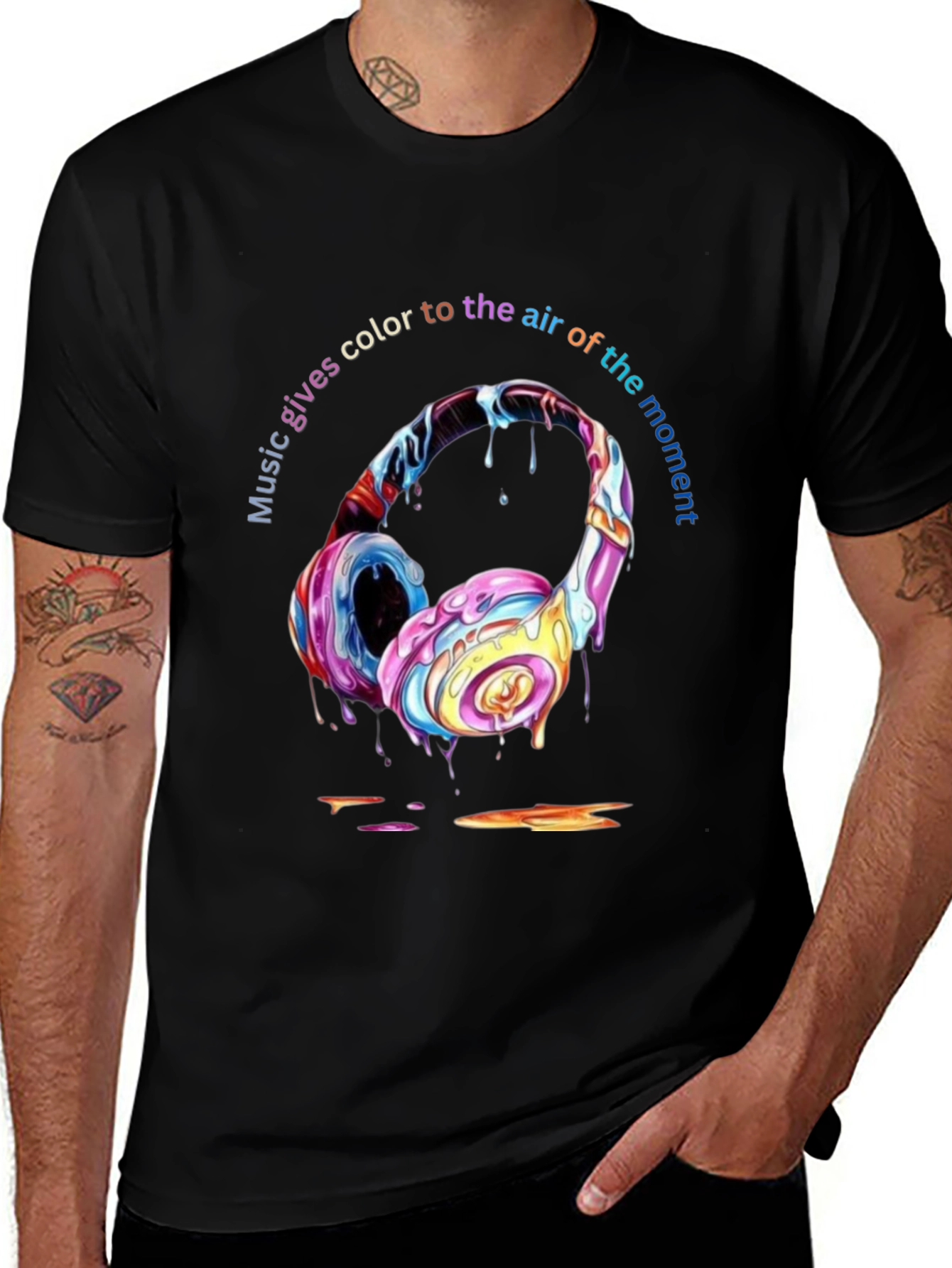 Variant 19 of Colorful Music Headphones T-Shirt