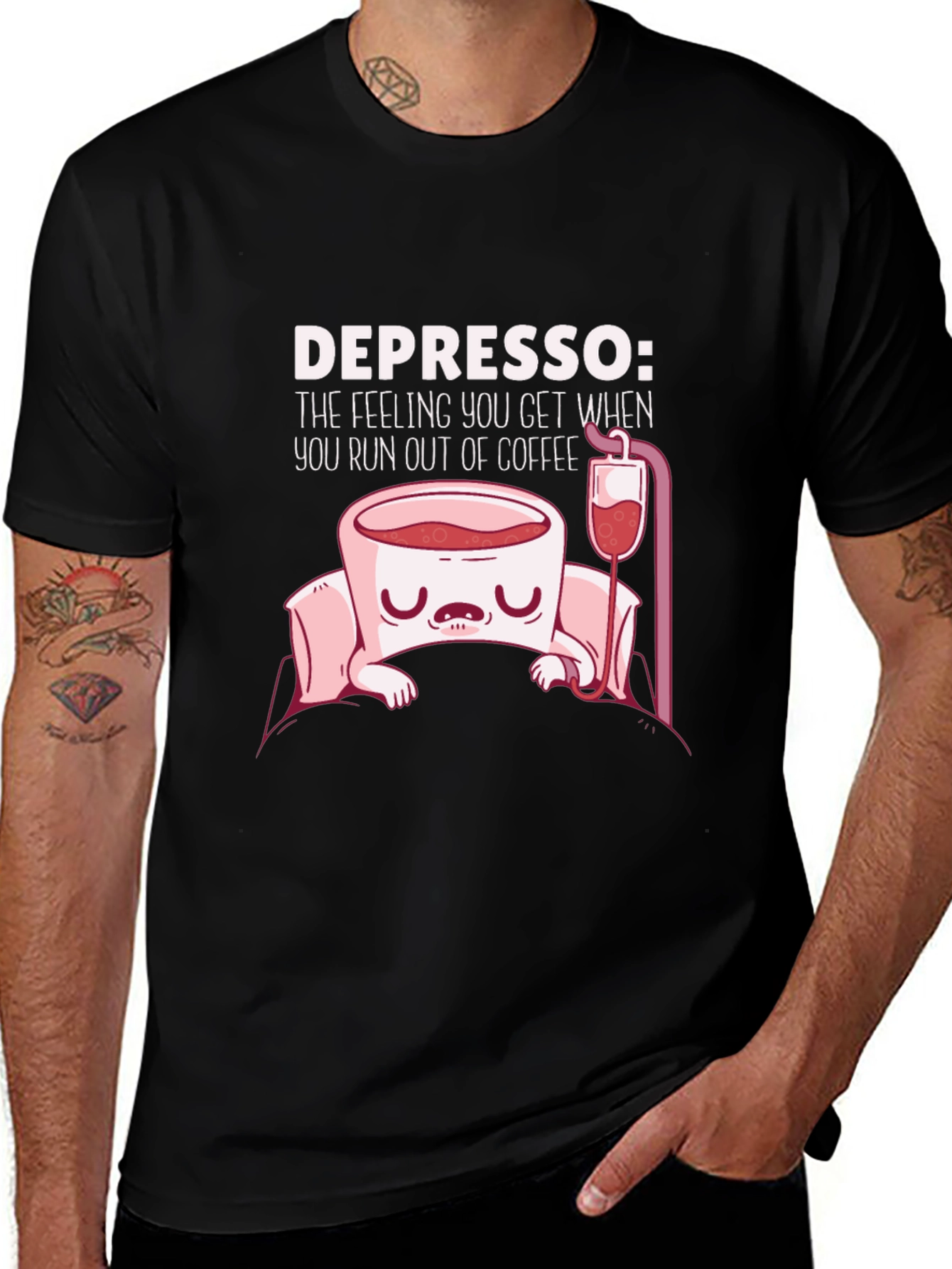 Variant 10 of Depresso Funny Coffee T-Shirt