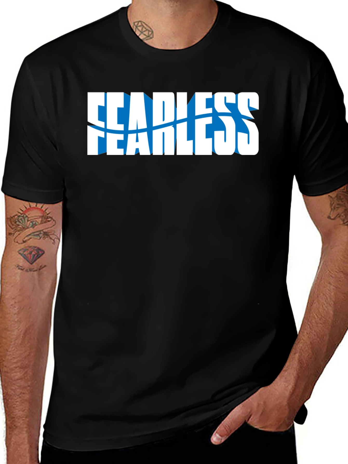Variant 23 of Fearless Graphic Tee - Men's Black T-Shirt