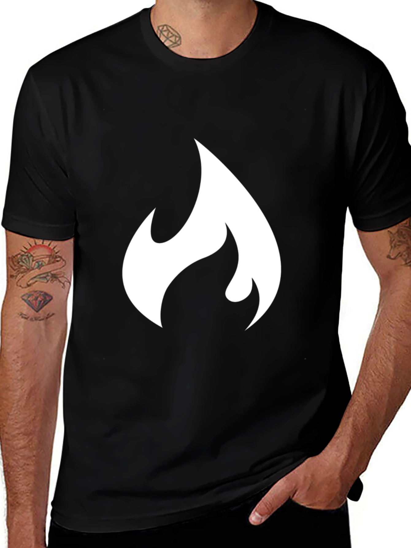 Variant 28 of Flame Graphic Black T-Shirt