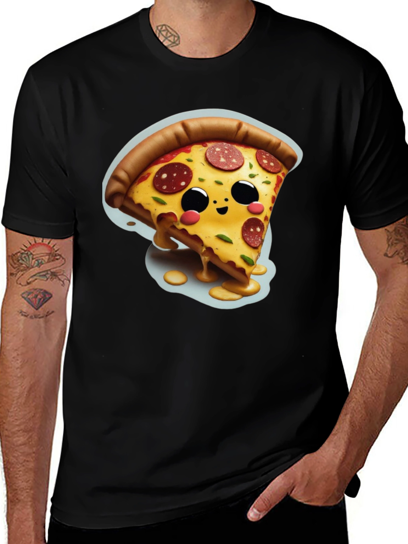 Variant 6 of Cute Pizza Slice Graphic Tee