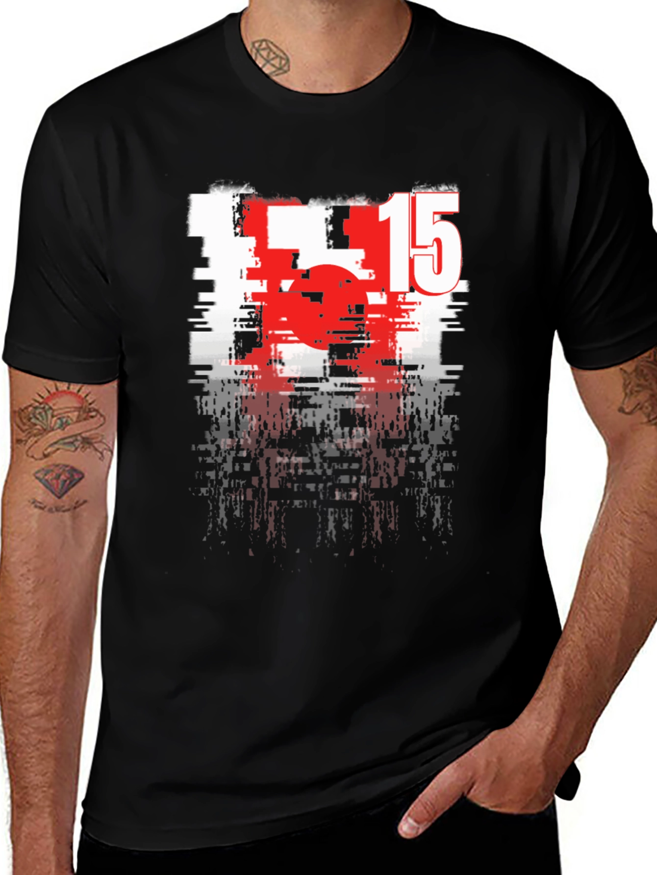Variant 8 of Glitch 15 Graphic Tee - Cool Streetwear Style