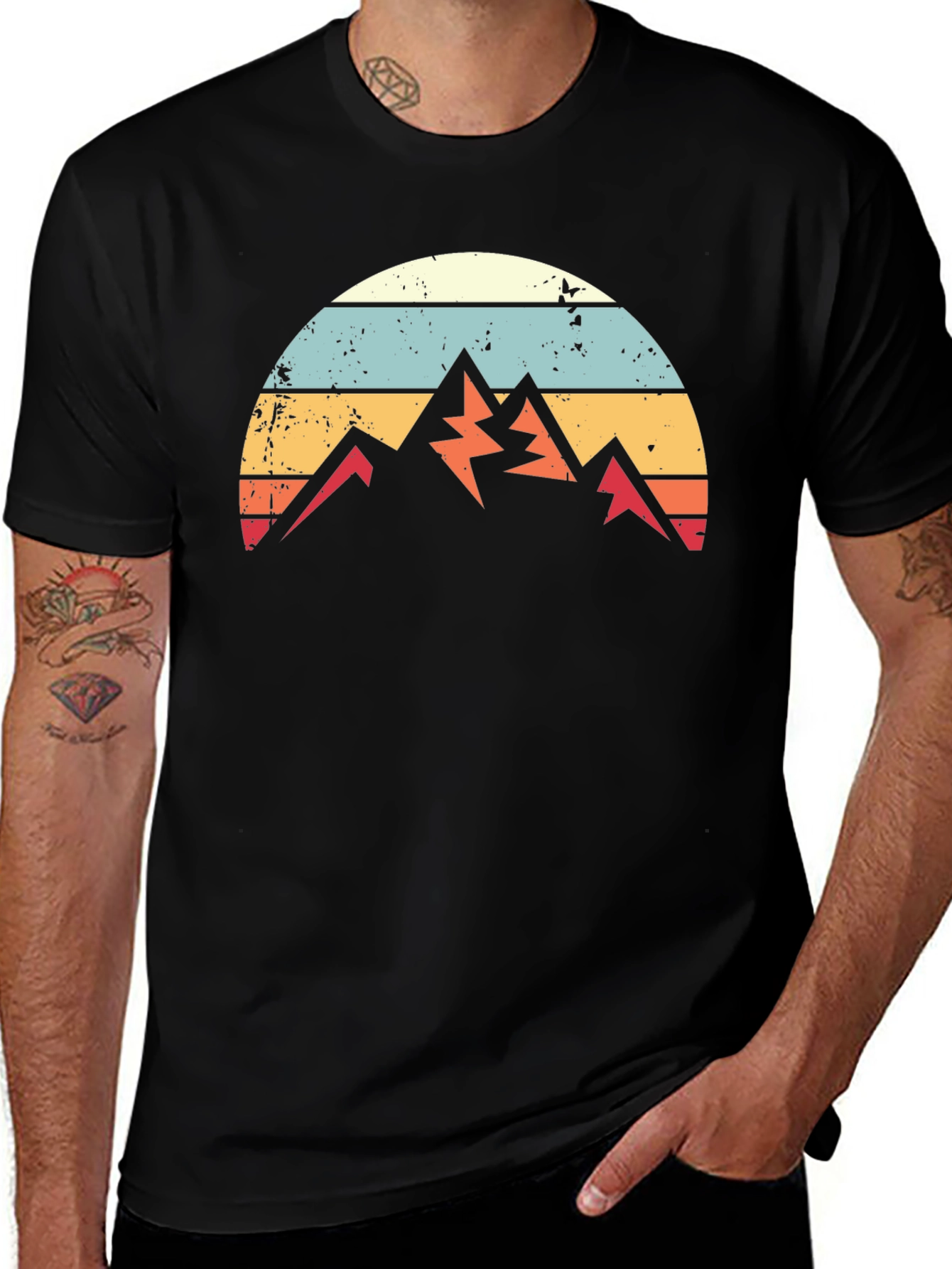 Variant 13 of Retro Mountain Graphic T-Shirt