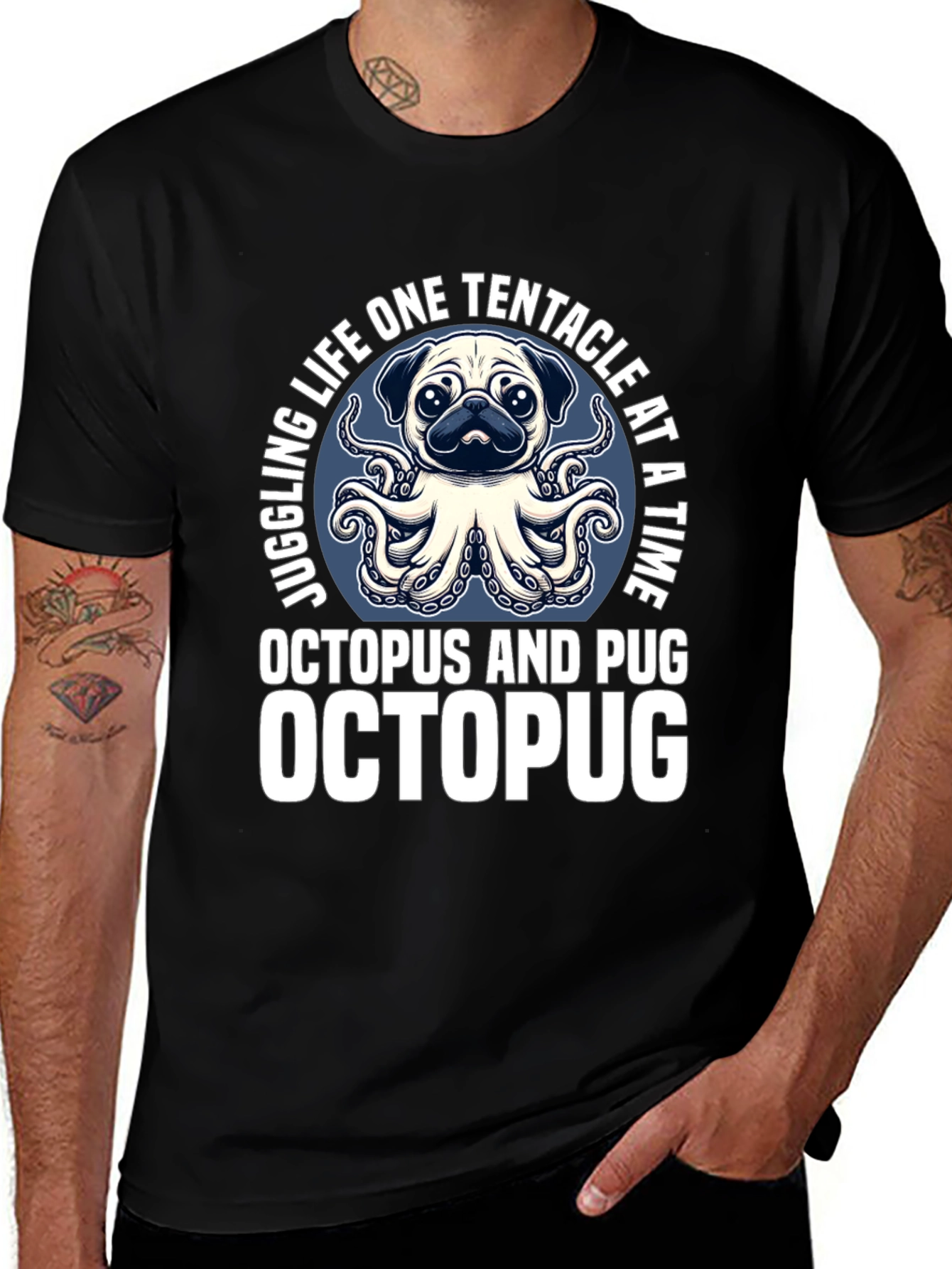 Variant 25 of Octopus Pug Graphic T-Shirt - OctoPug