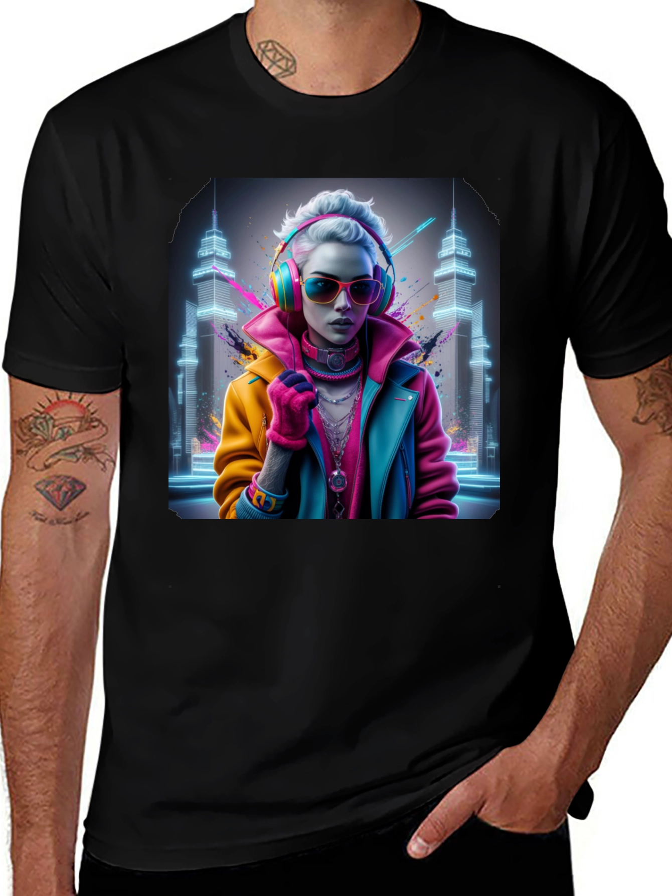 Variant 12 of Cyberpunk DJ Tee