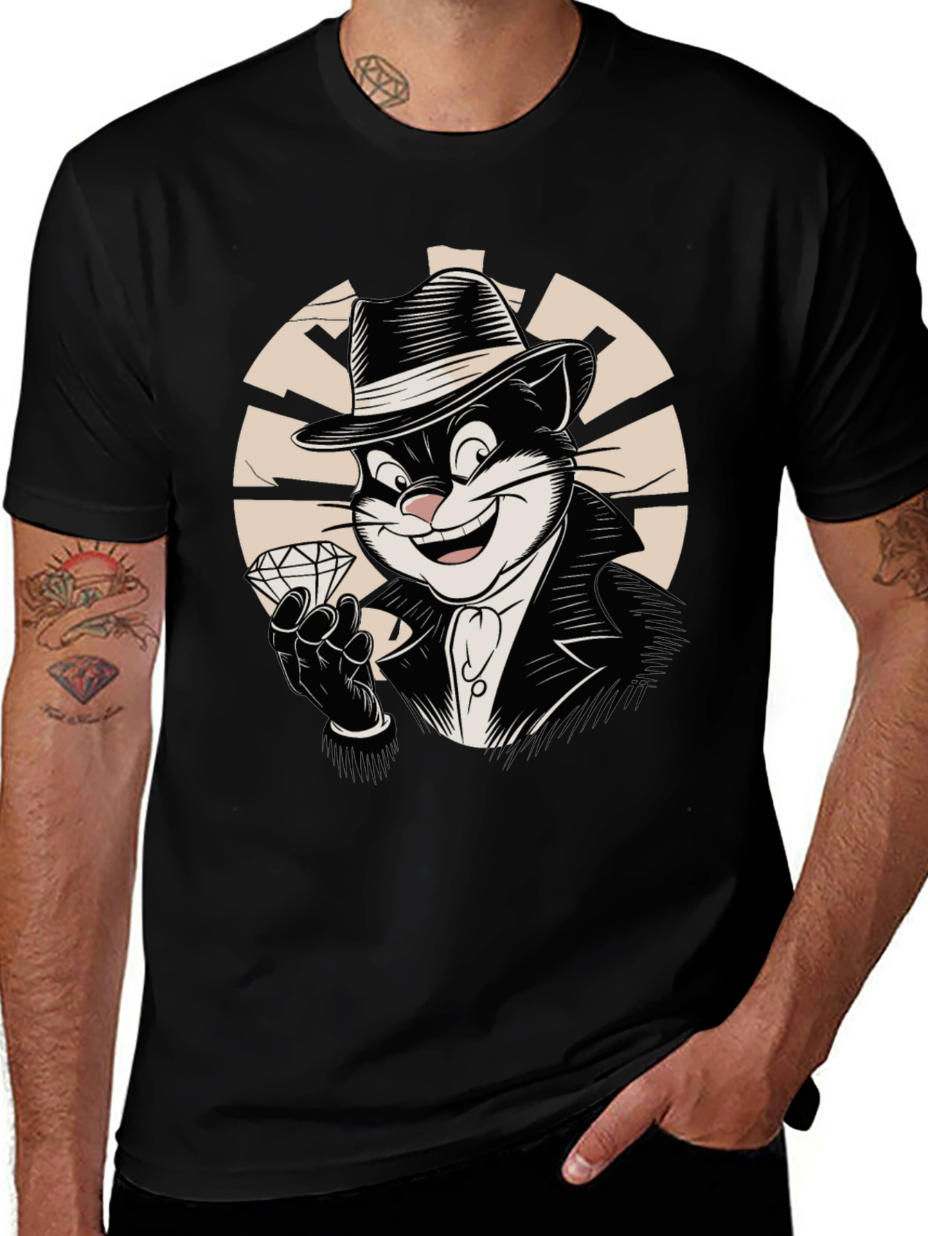 Variant 17 of Cool Cat Gangster T-Shirt
