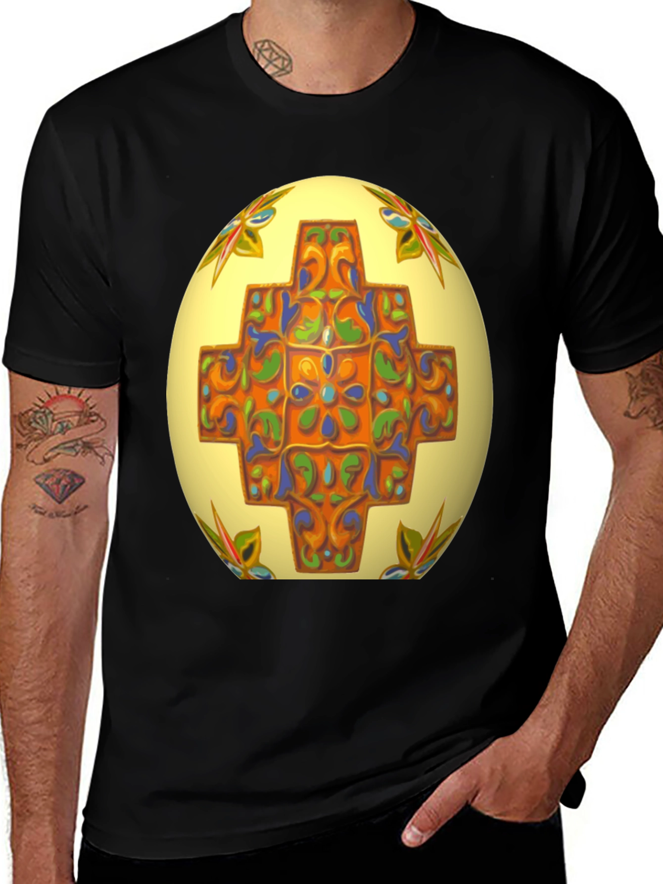 Variant 24 of Ornate Easter Egg Graphic Tee - Unique Design