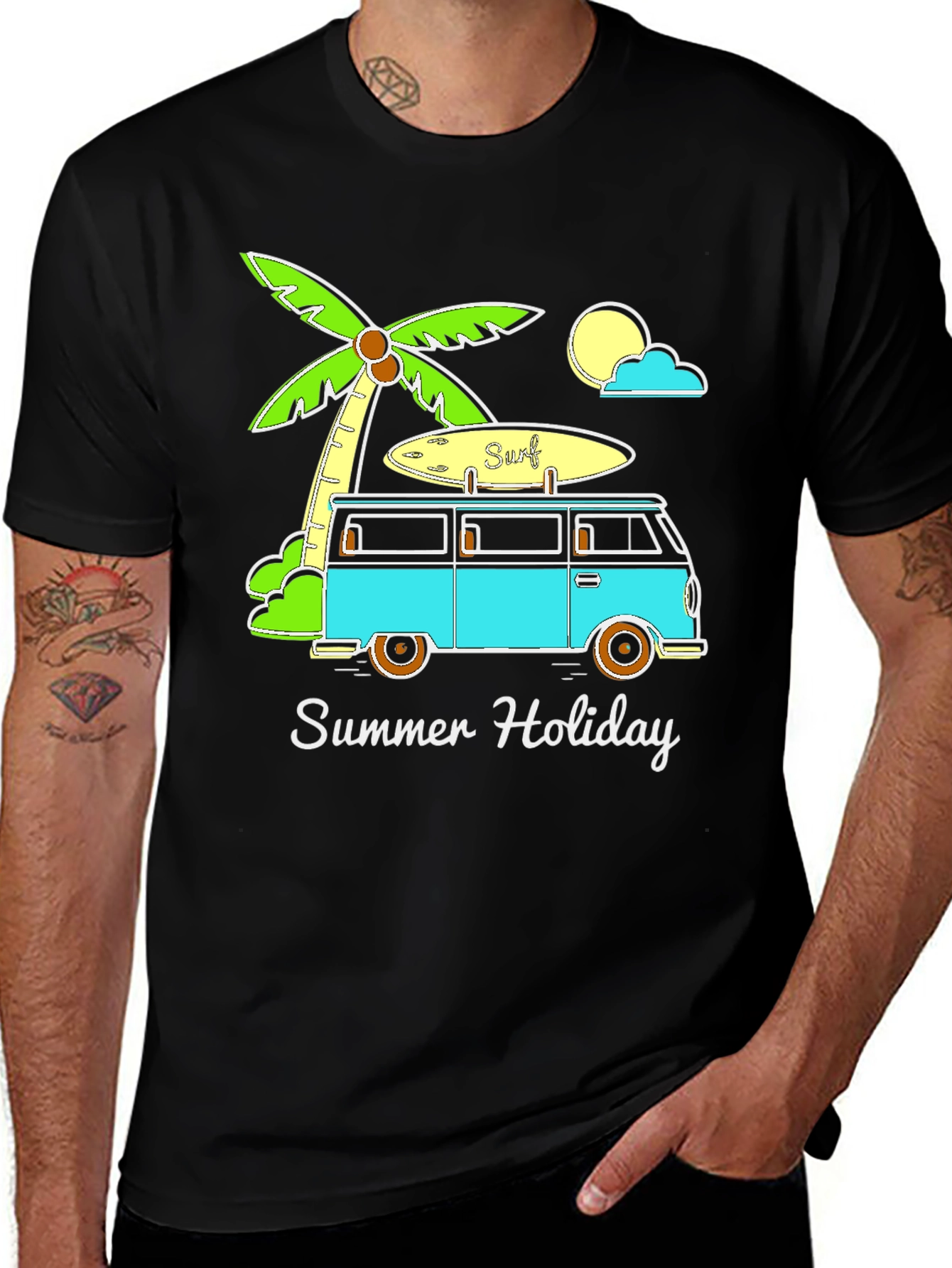 Summer Holiday Surf Van Graphic Tee