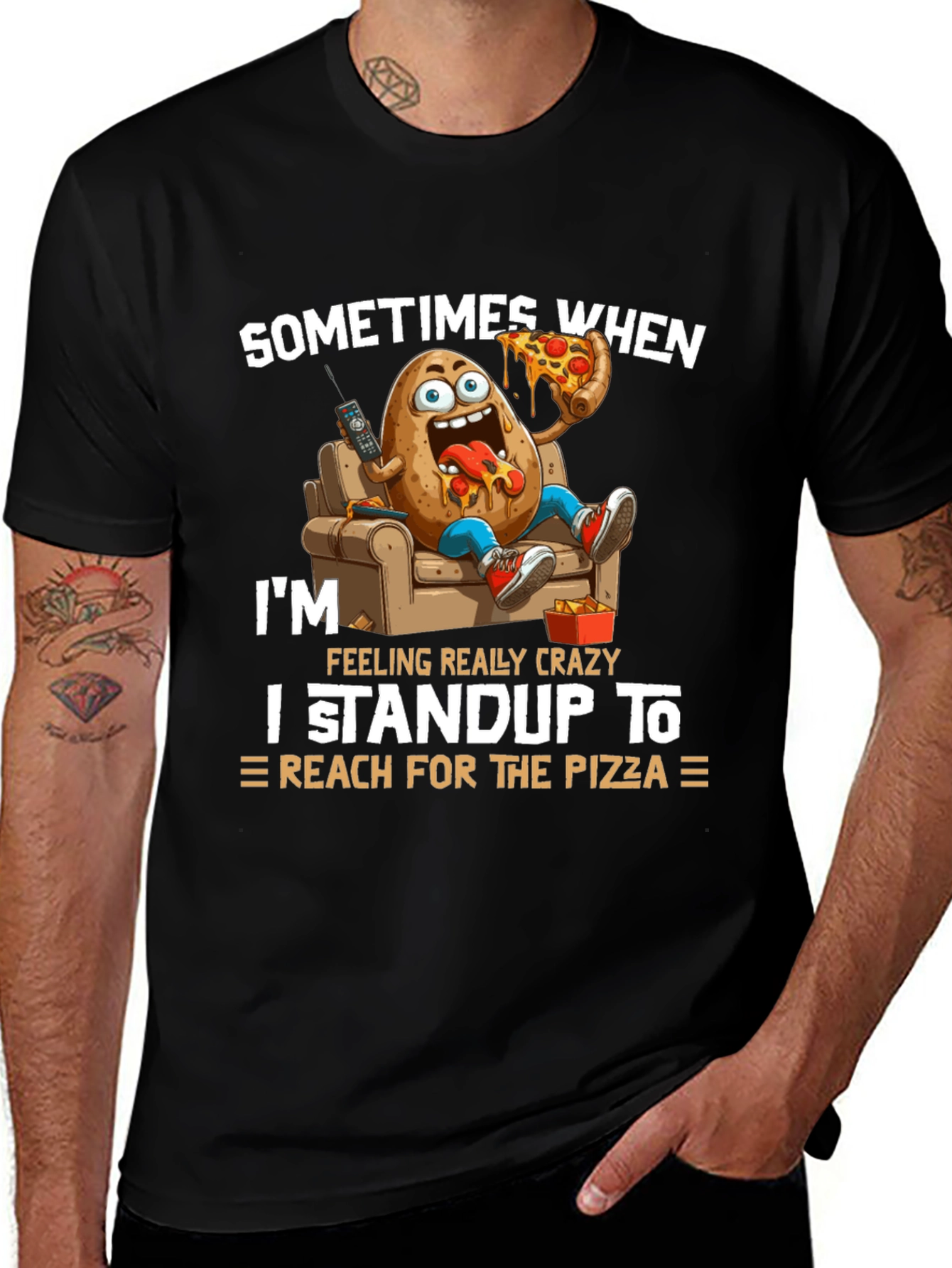 Variant 10 of Crazy Potato Pizza T-Shirt