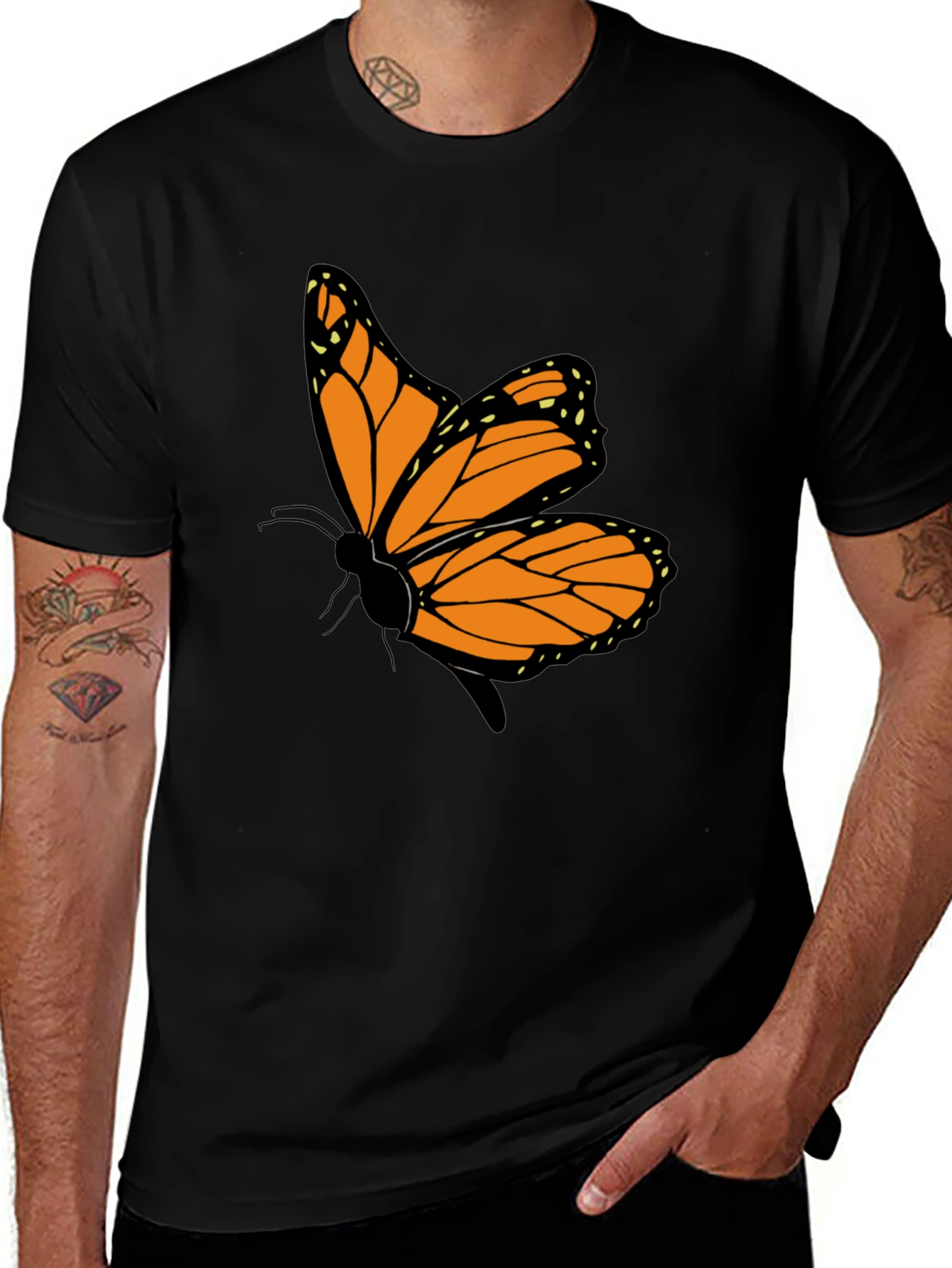 Variant 3 of Butterfly Graphic Black T-Shirt
