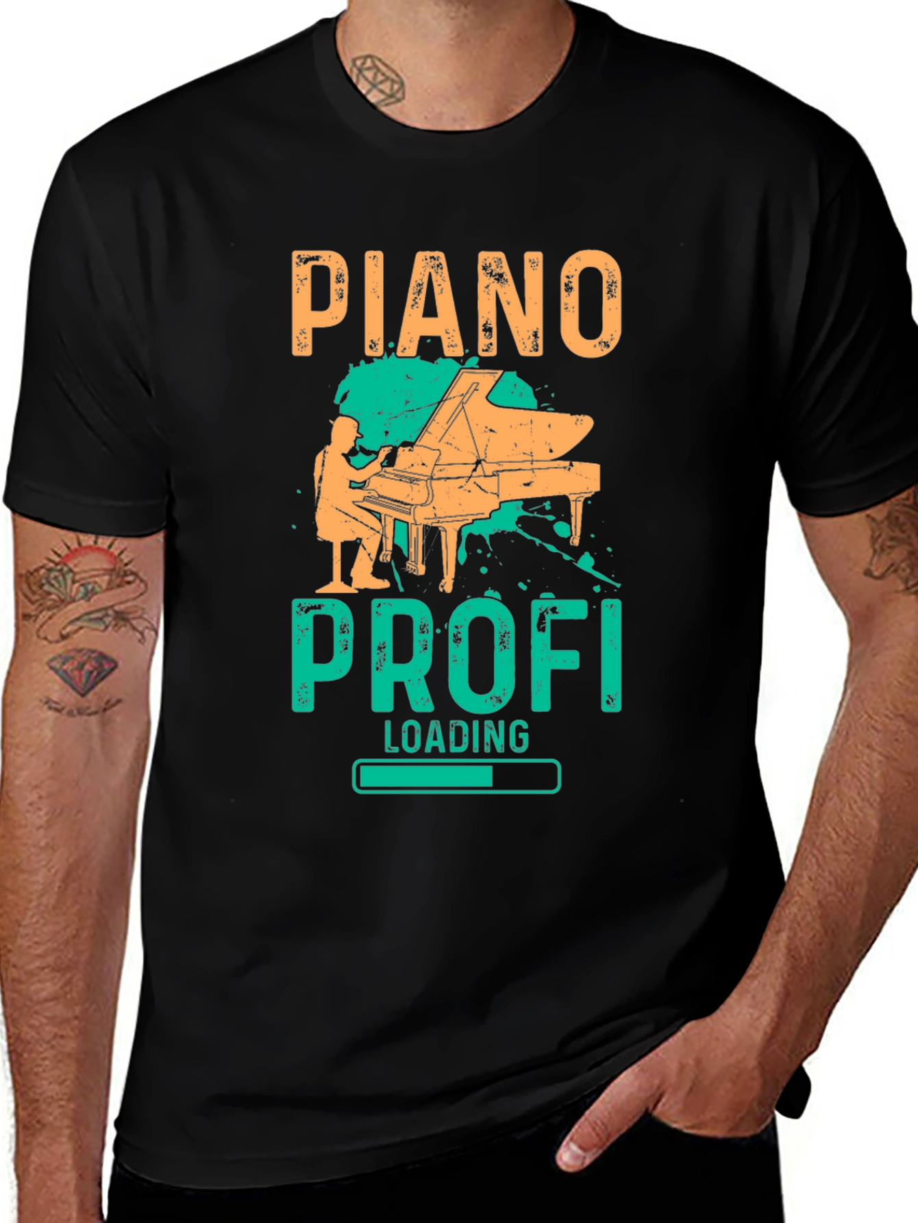 Variant 16 of Piano Profi Loading Black T-Shirt