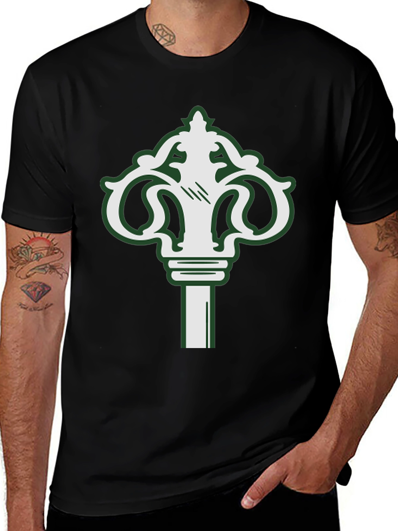 Variant 11 of Key Design Black T-Shirt