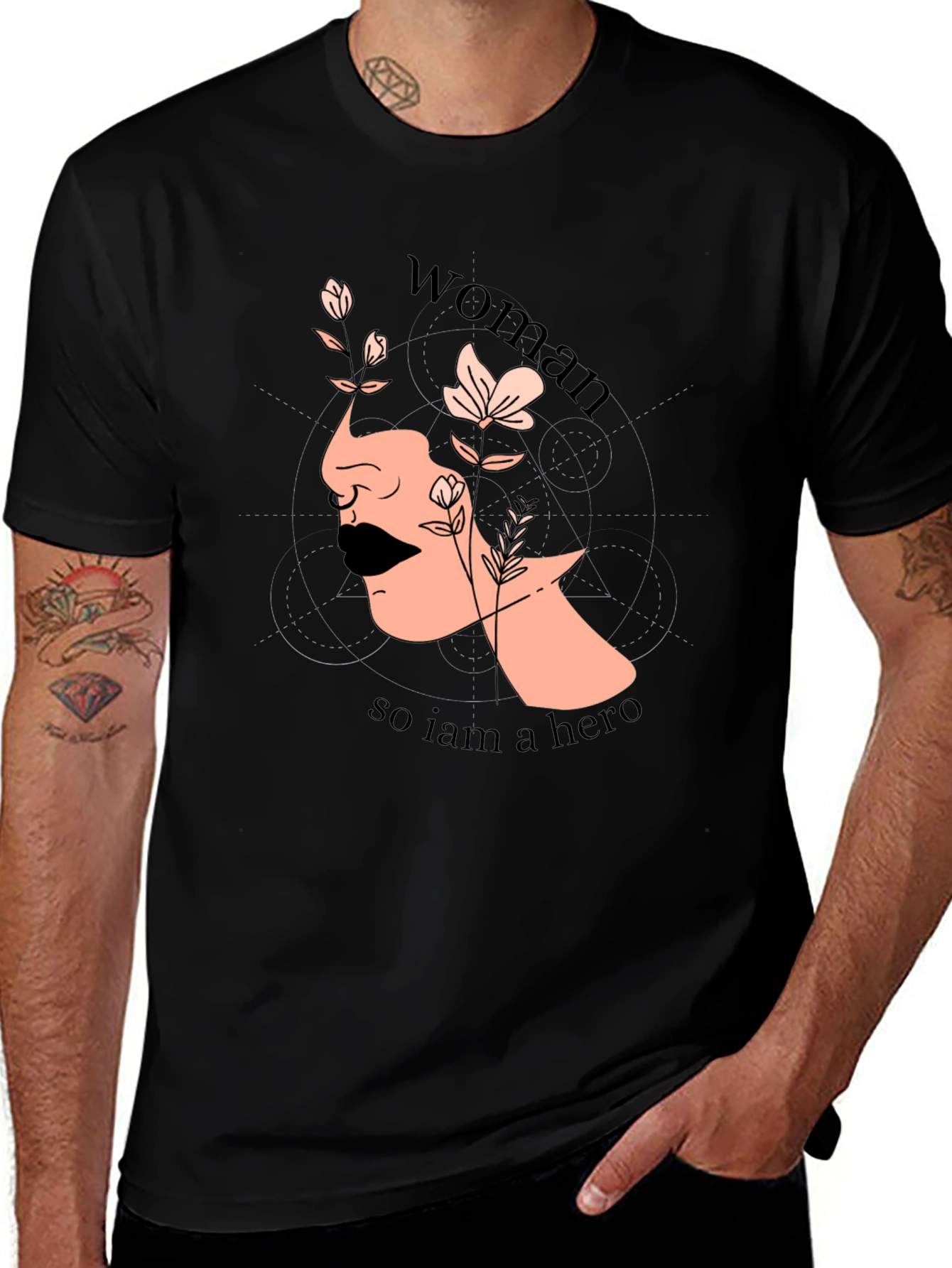 Variant 9 of Woman Hero Graphic T-Shirt - Empowering Design