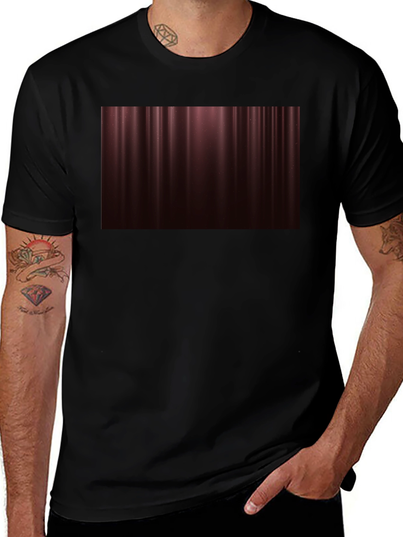 Variant 8 of Elegant Maroon Gradient T-Shirt